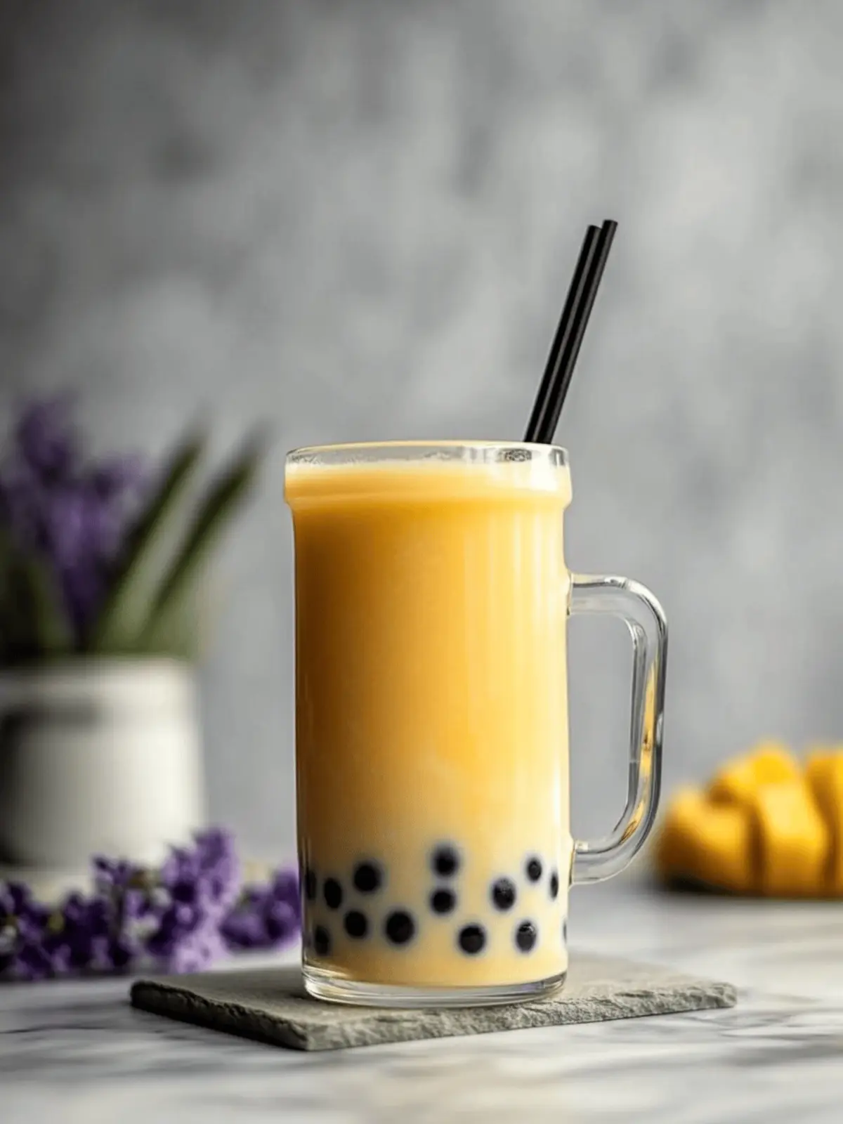 Mango Milk Boba Tea