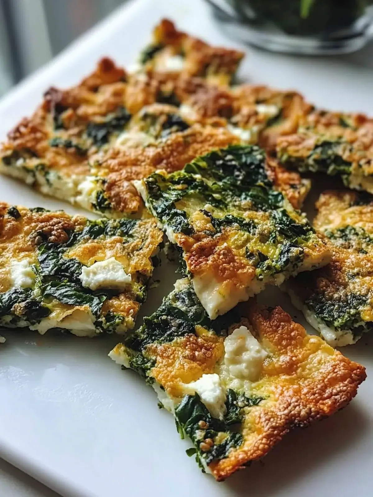 Mediterranean Spinach and Feta Cheese Crisps