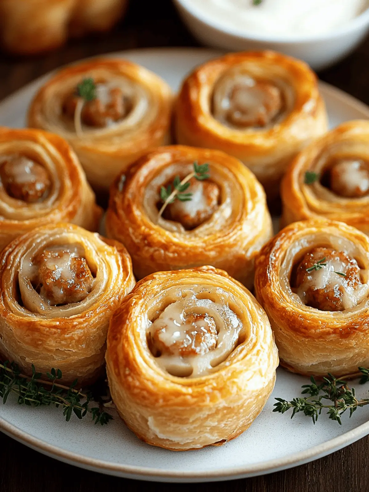 French Onion Sausage Rolls