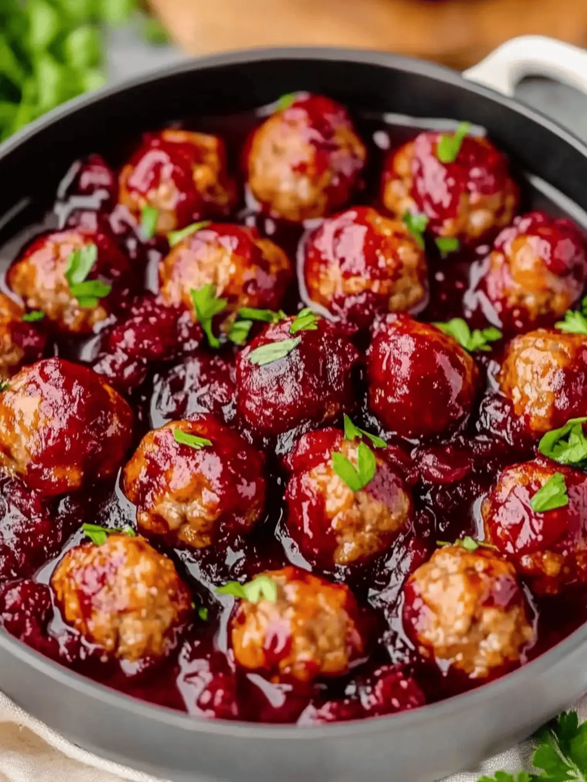 Quick Cranberry Meatballs