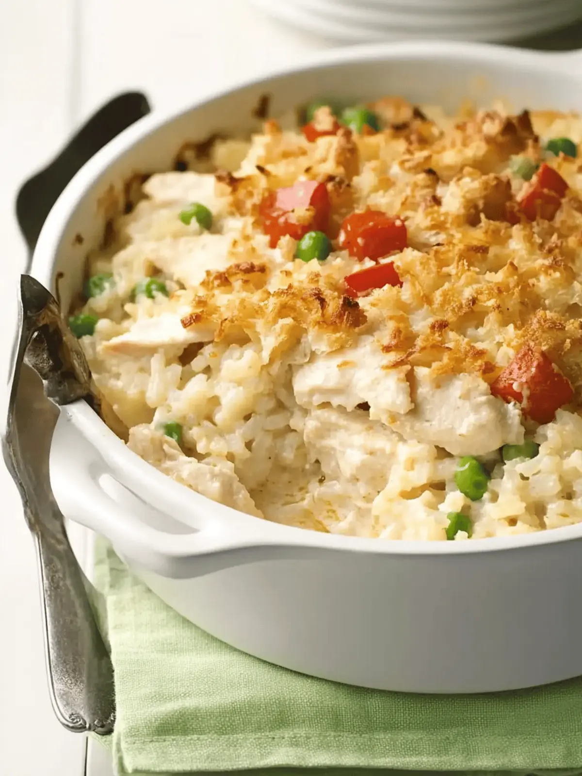 Chicken Alfredo and Rice Casserole