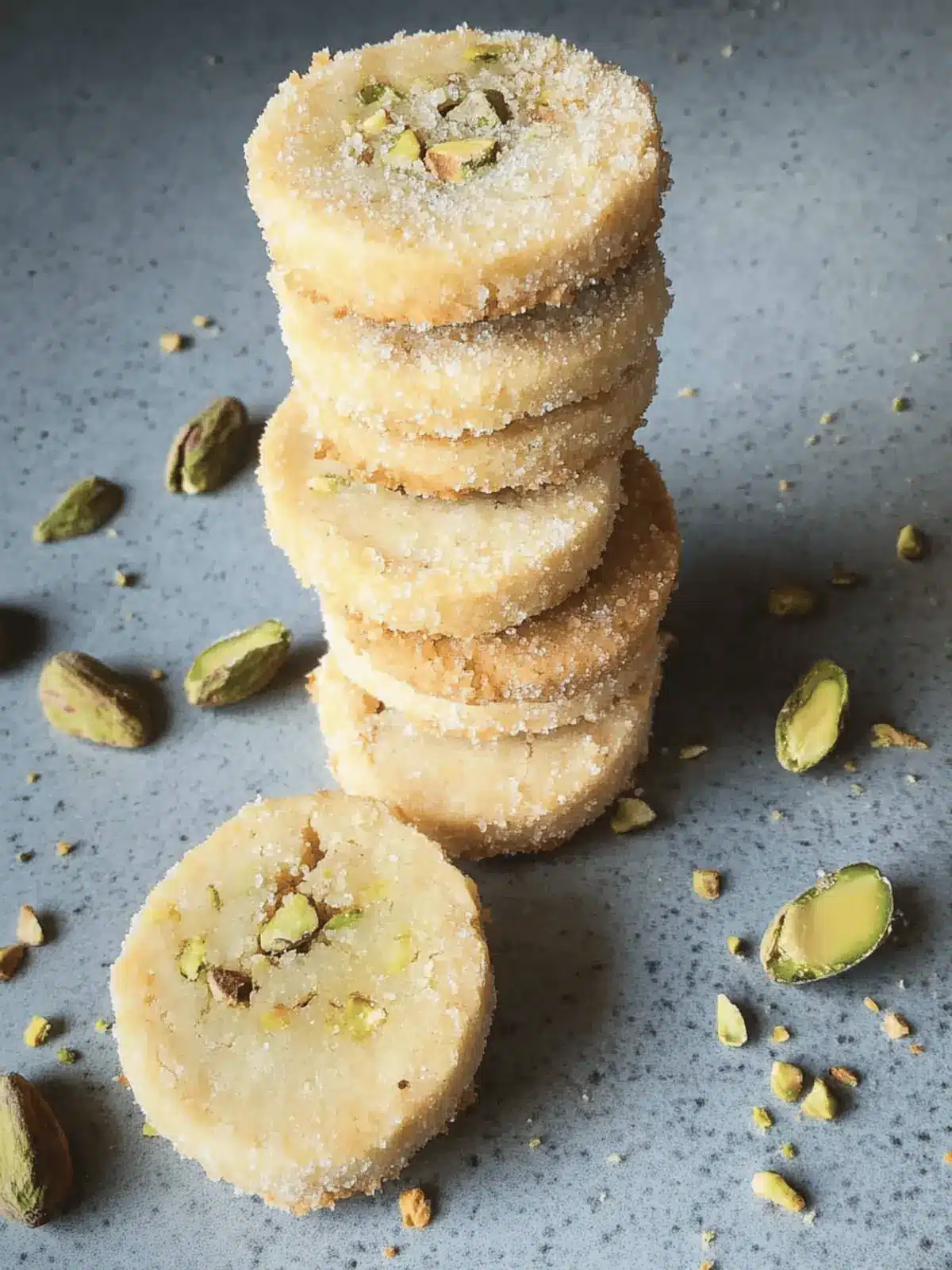 Pistachio Shortbread Cookies