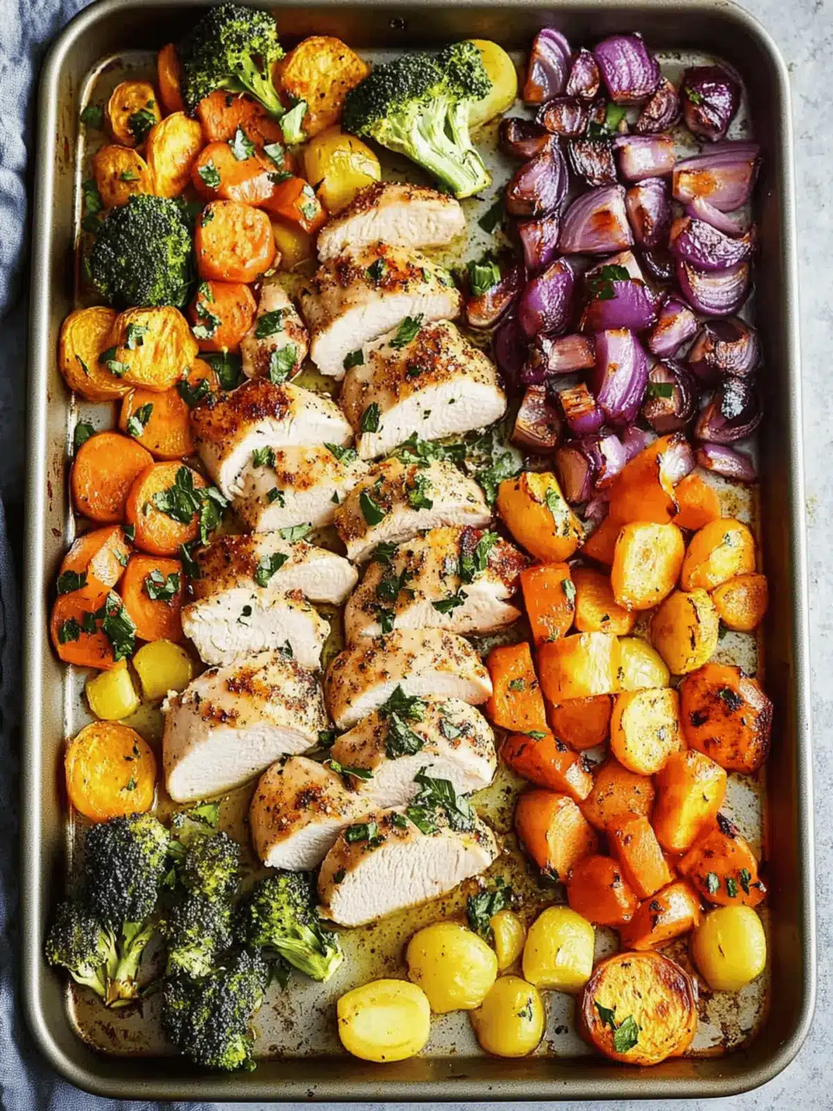 Sheet-Pan Chicken Recipe with Rainbow Vegetables for Easy Joy 2 Sheet-Pan Chicken Recipe with Rainbow Vegetables