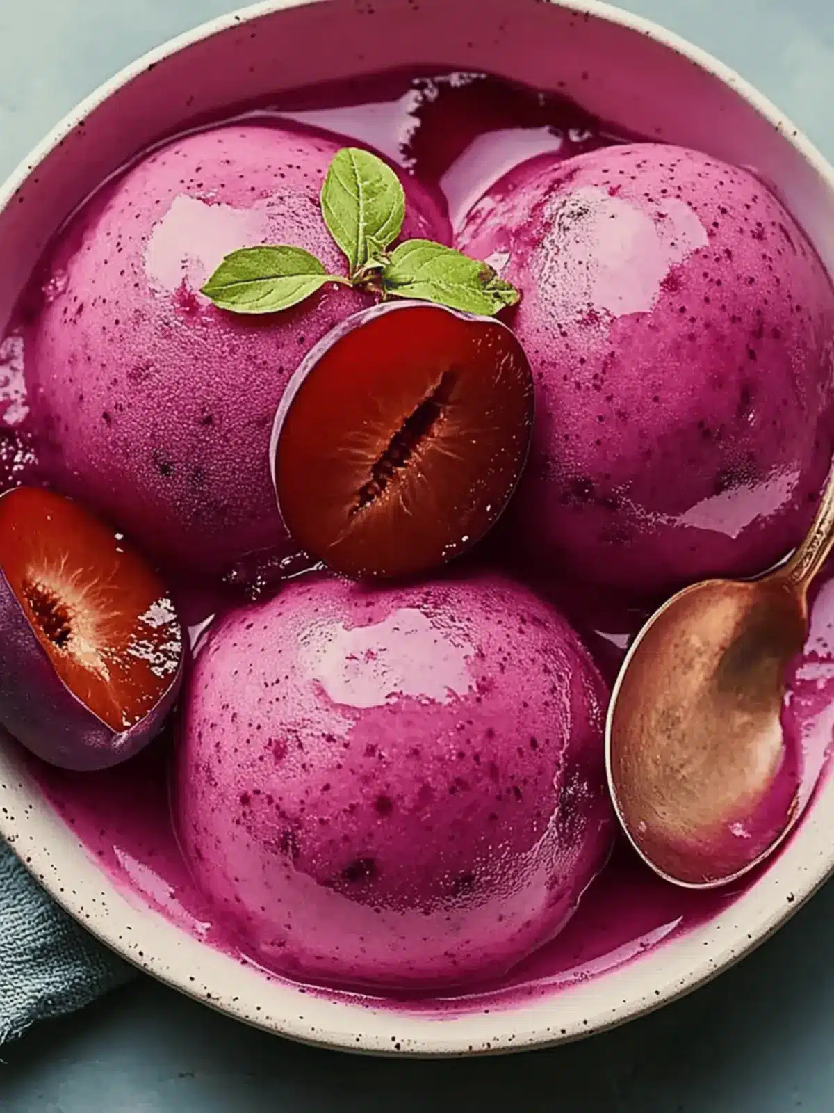 Cardamom Plum Sorbet