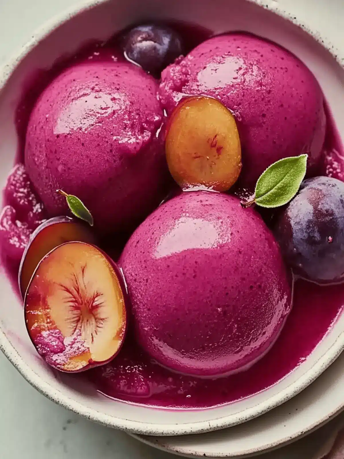 Cardamom Plum Sorbet