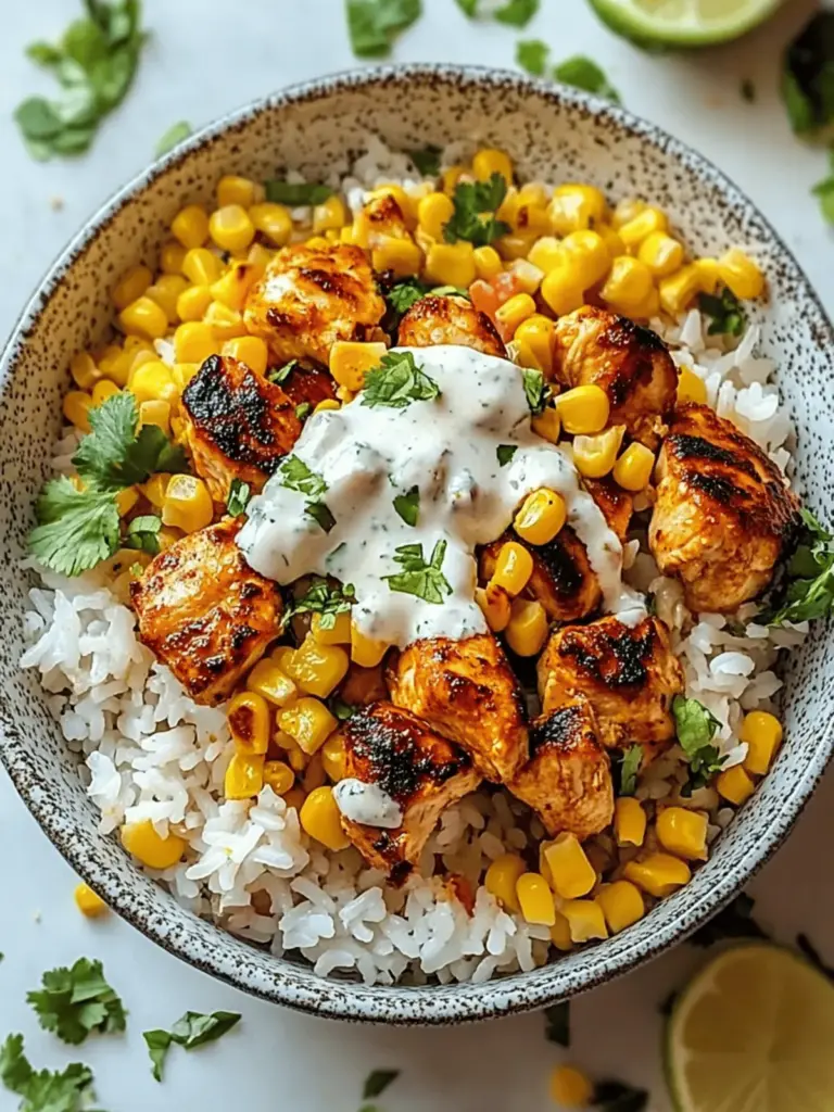Street Corn Chicken Rice Bowl