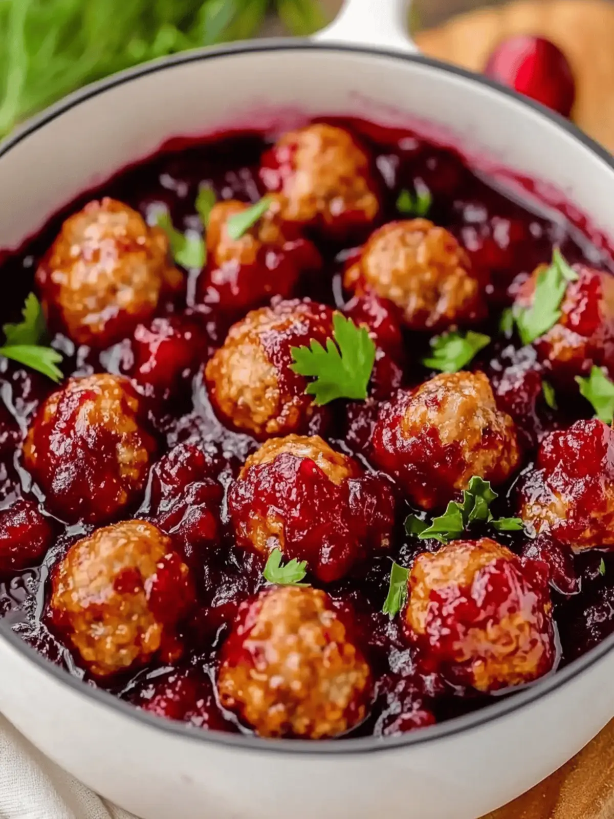 Quick Cranberry Meatballs