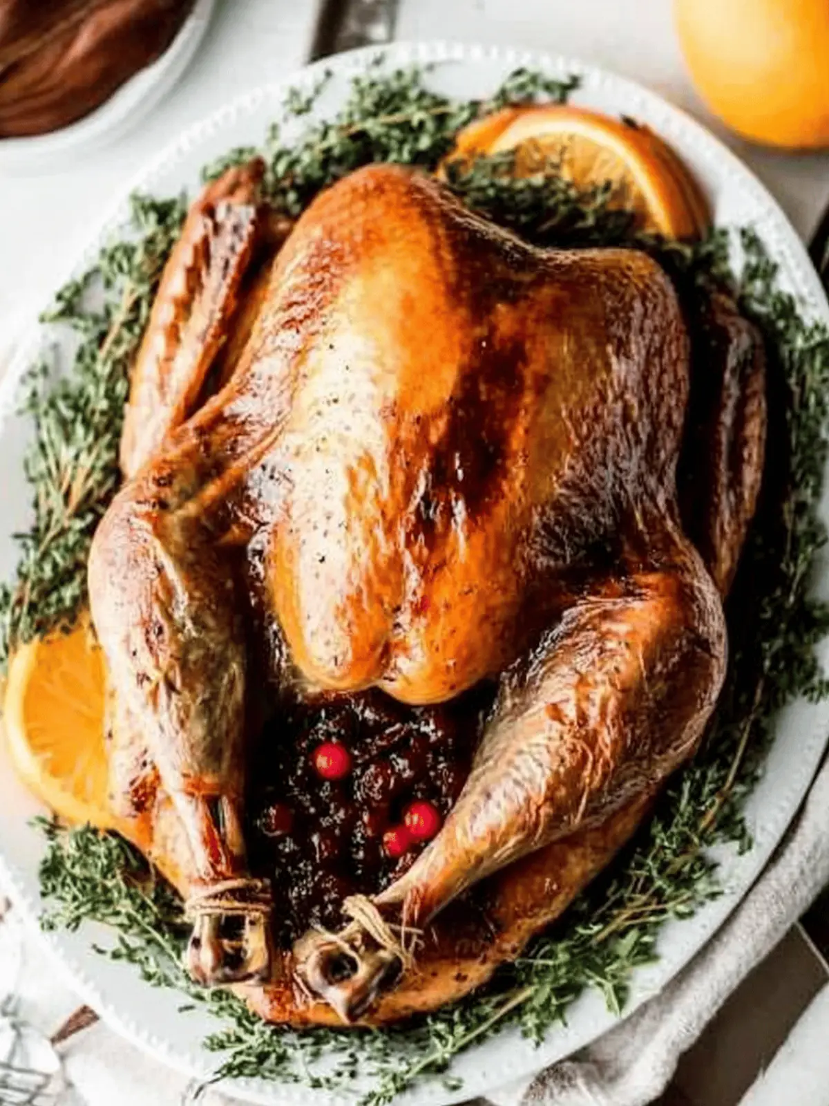Classic Roast Turkey with Herb Butter & Zesty Cranberry Sauce 2 Classic Roast Turkey with Herb Butter and Cranberry Sauce