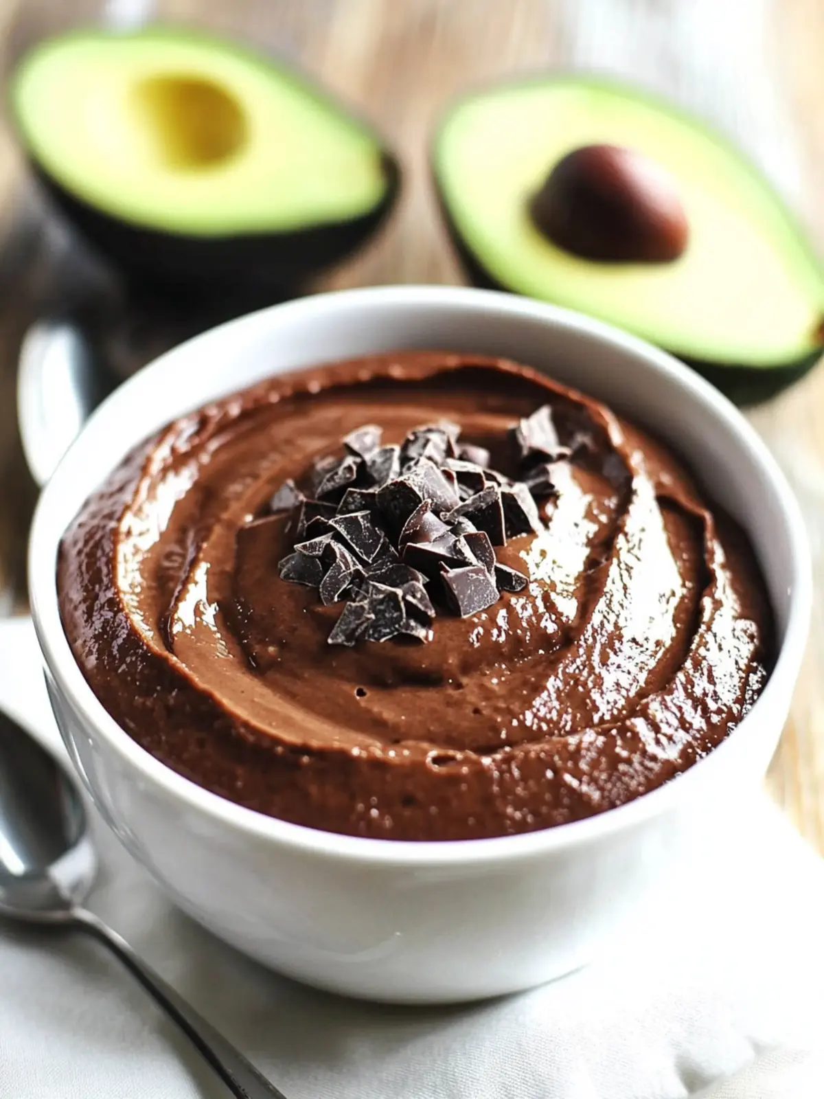 Keto Chocolate Chia Avocado Pudding