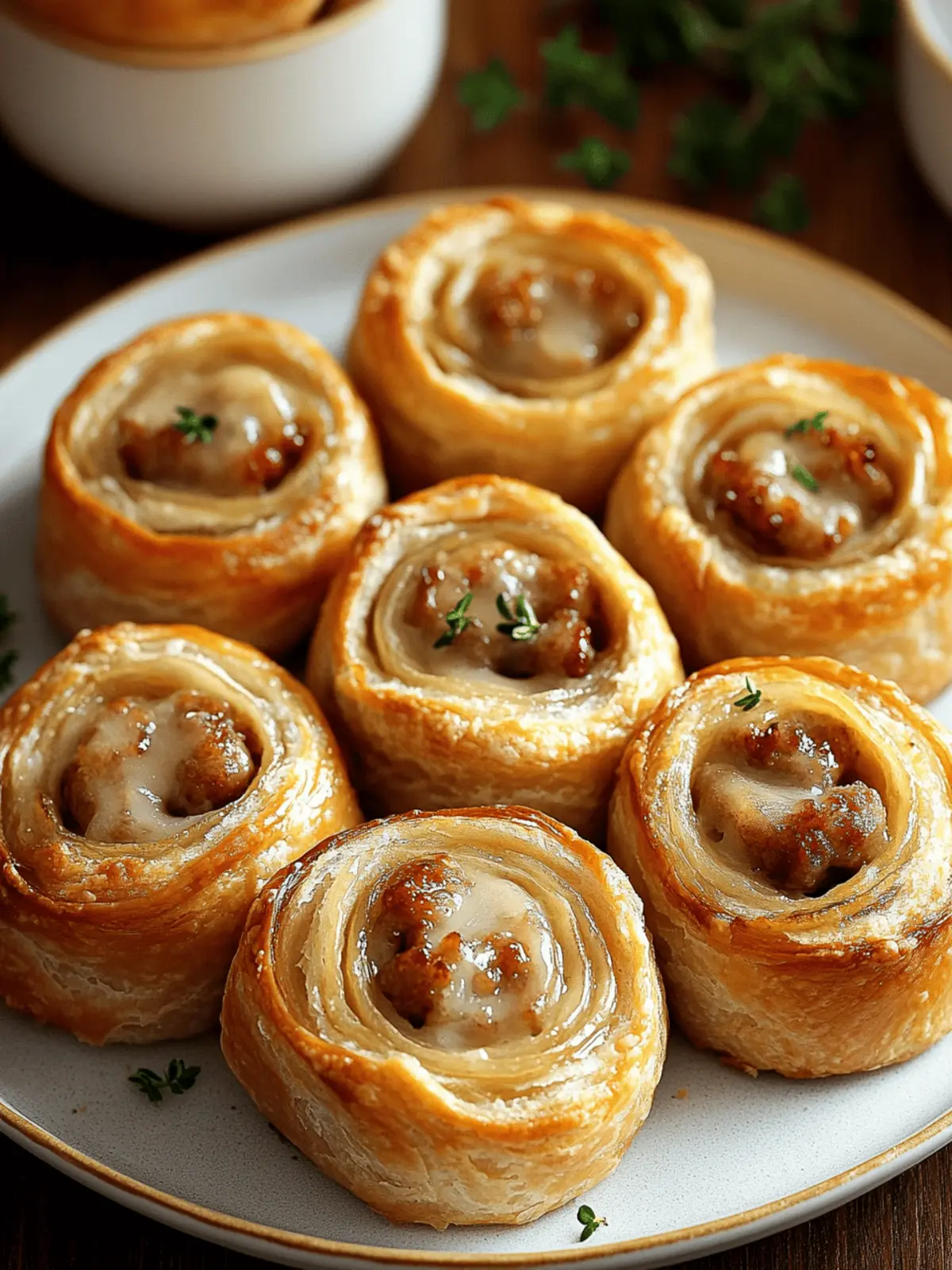 French Onion Sausage Rolls