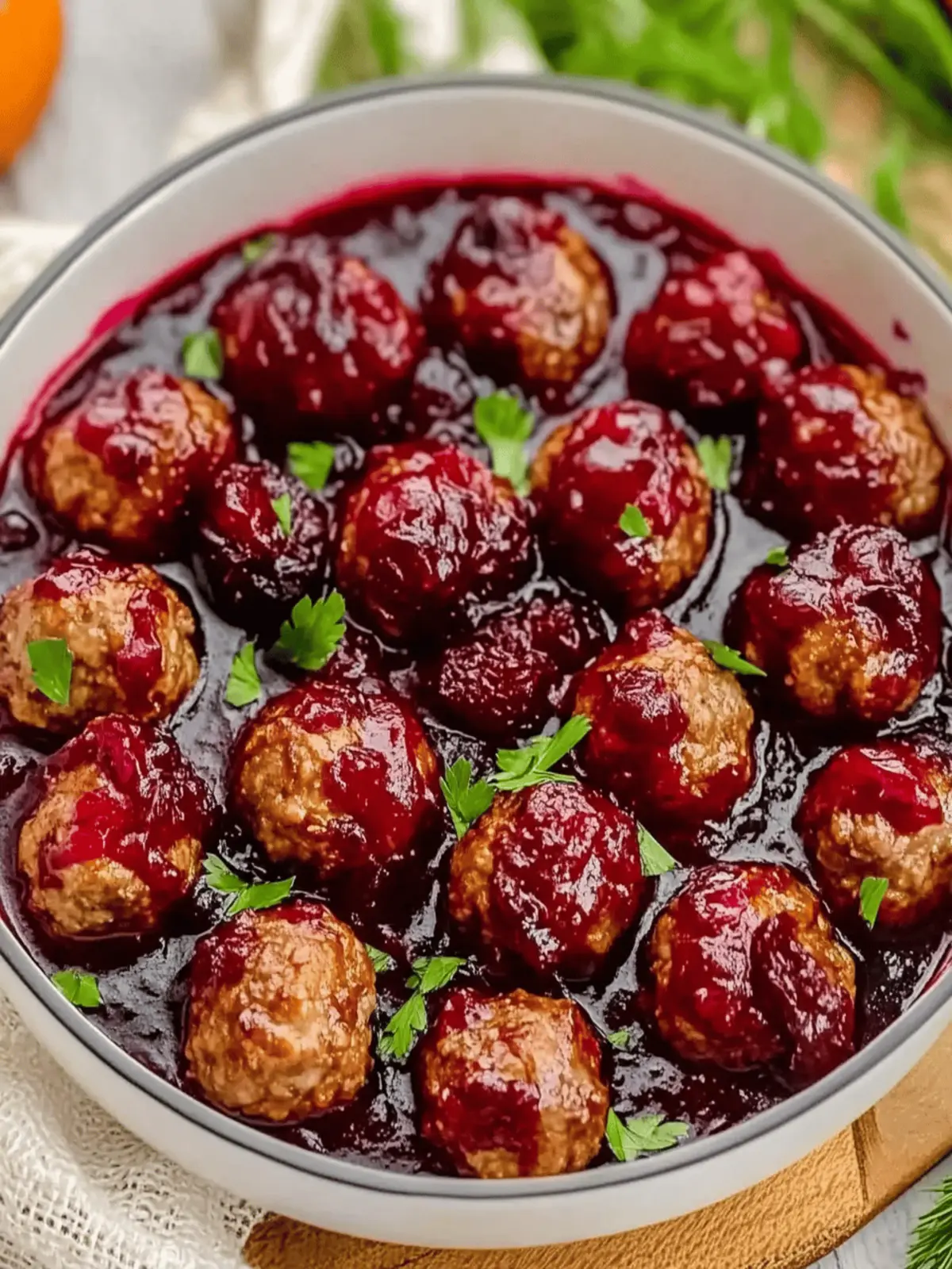 Quick Cranberry Meatballs