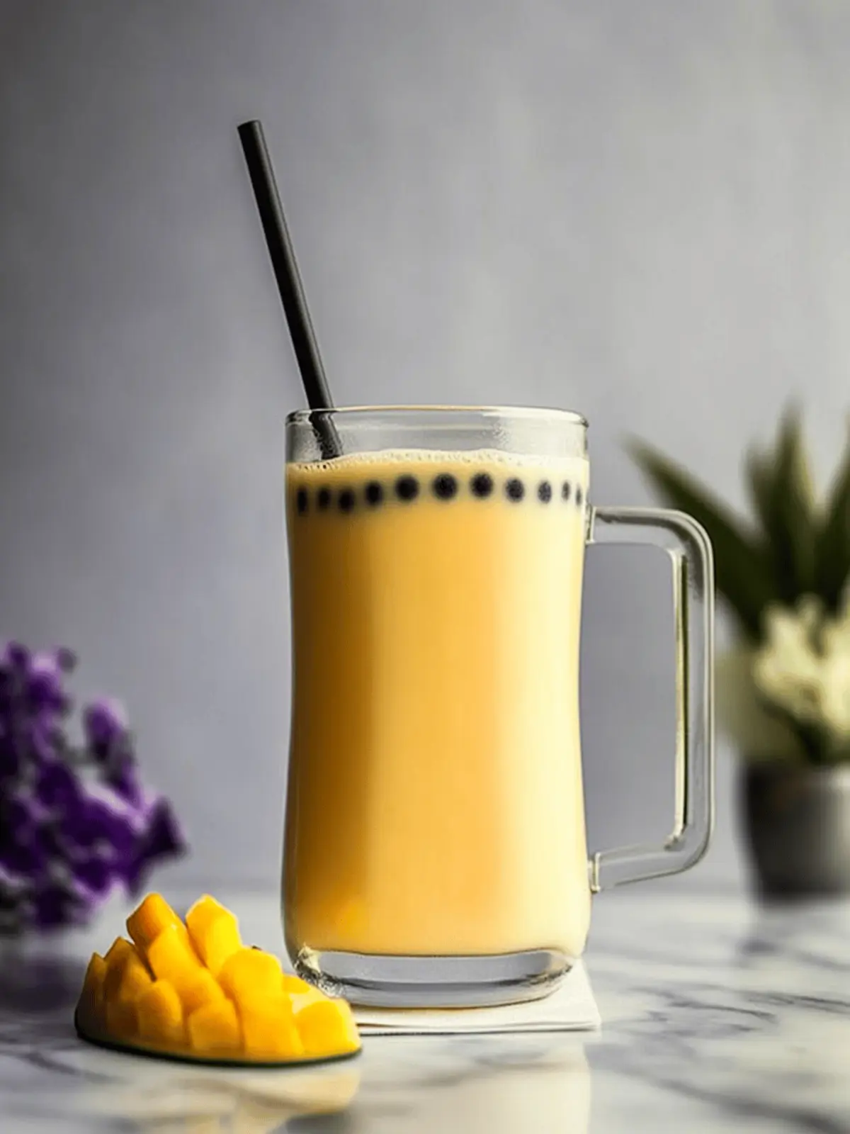 Mango Milk Boba Tea