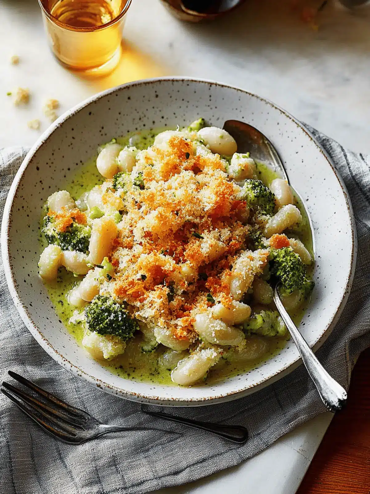 Broccoli Cheddar Beans with Crispy Cheddar Panko Magic 5 Broccoli Cheddar Beans with Crispy Cheddar Panko Recipe