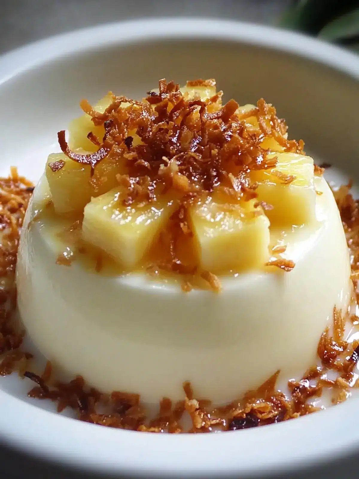 Coconut Cream Panna Cotta with Pineapple
