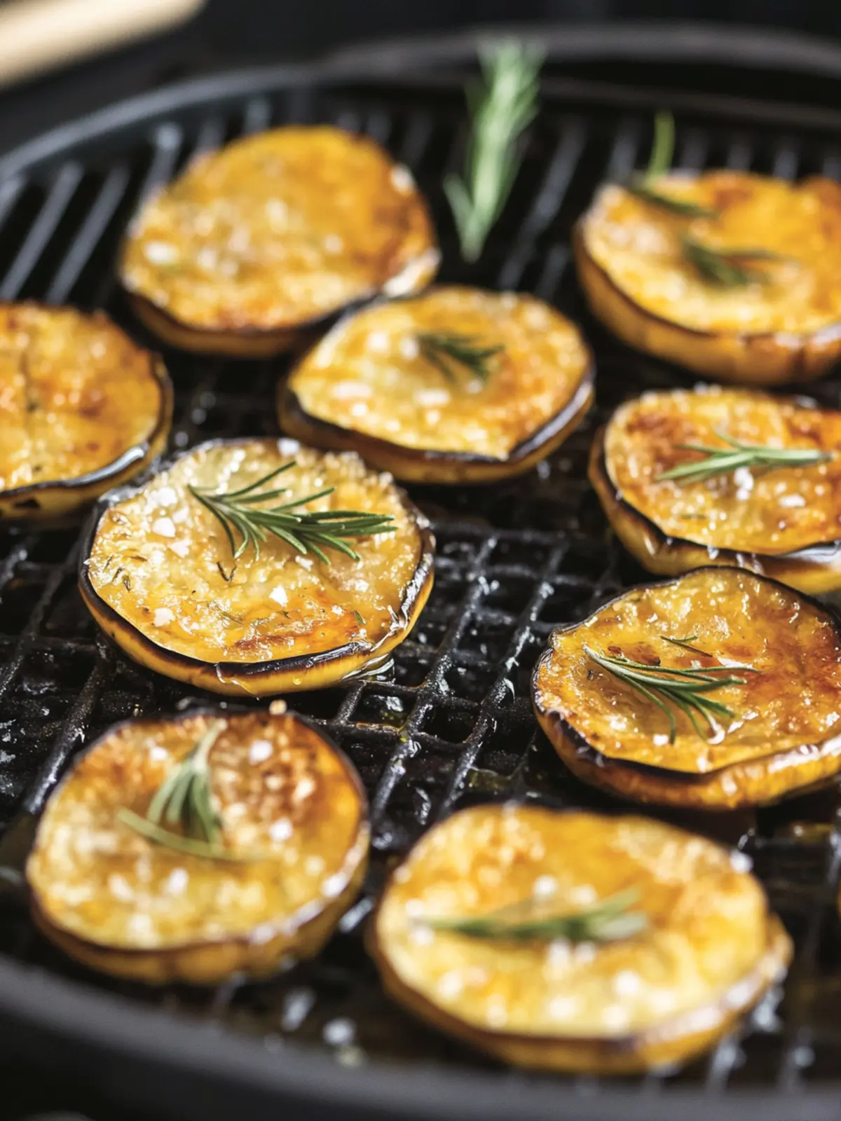 Fried Eggplant with Rosemary & Honey