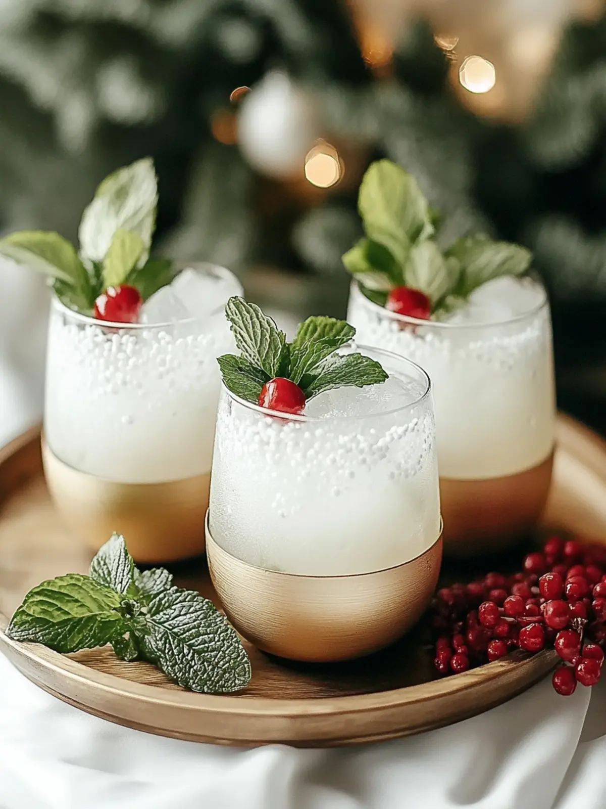 White Christmas Mojitos: Sip on Festive Tropical Bliss 4 White Christmas Mojitos