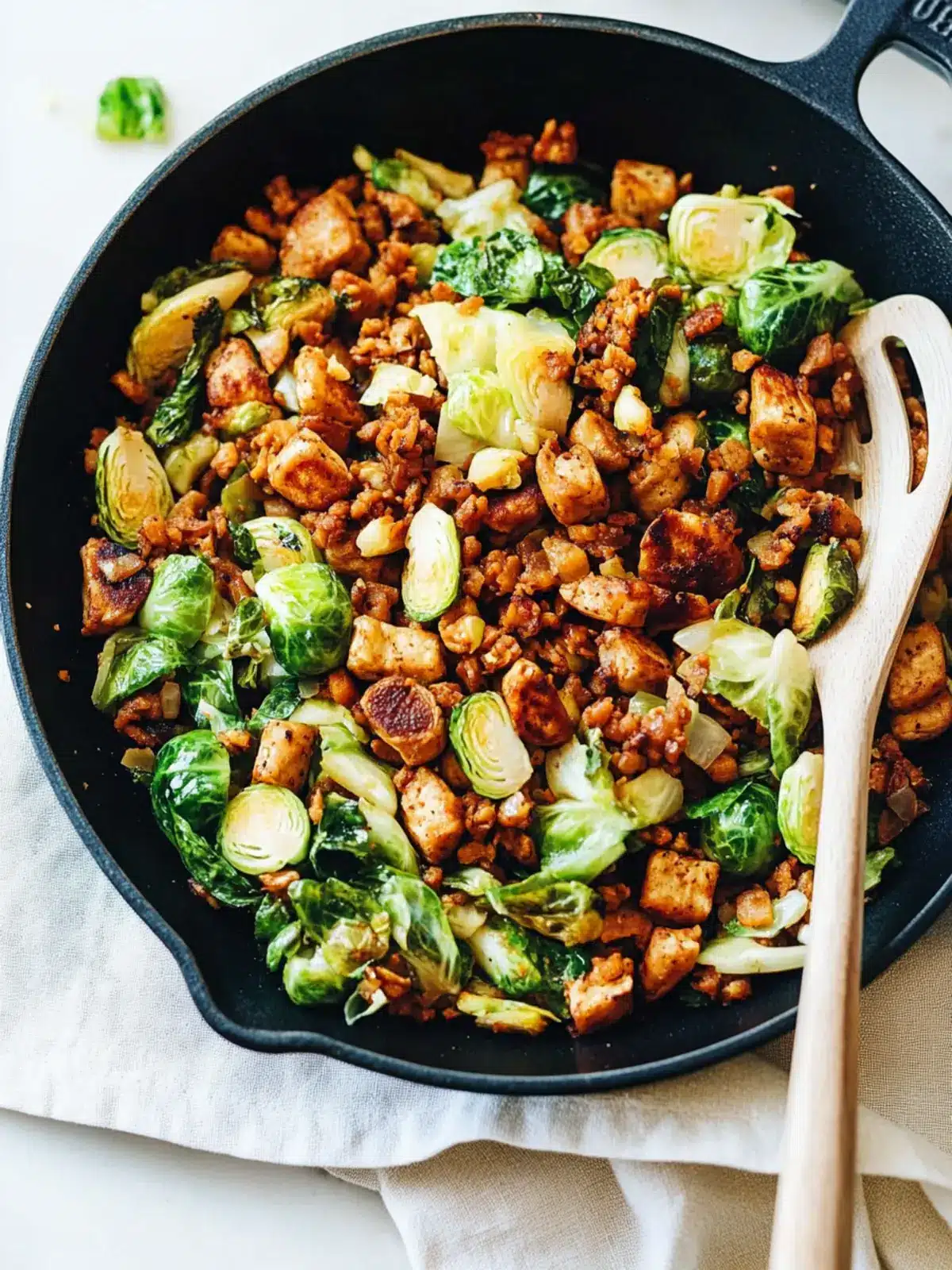Delicious Tempeh Hash with Brussels Sprouts You’ll Love 3 Tempeh Hash with Brussels Sprouts