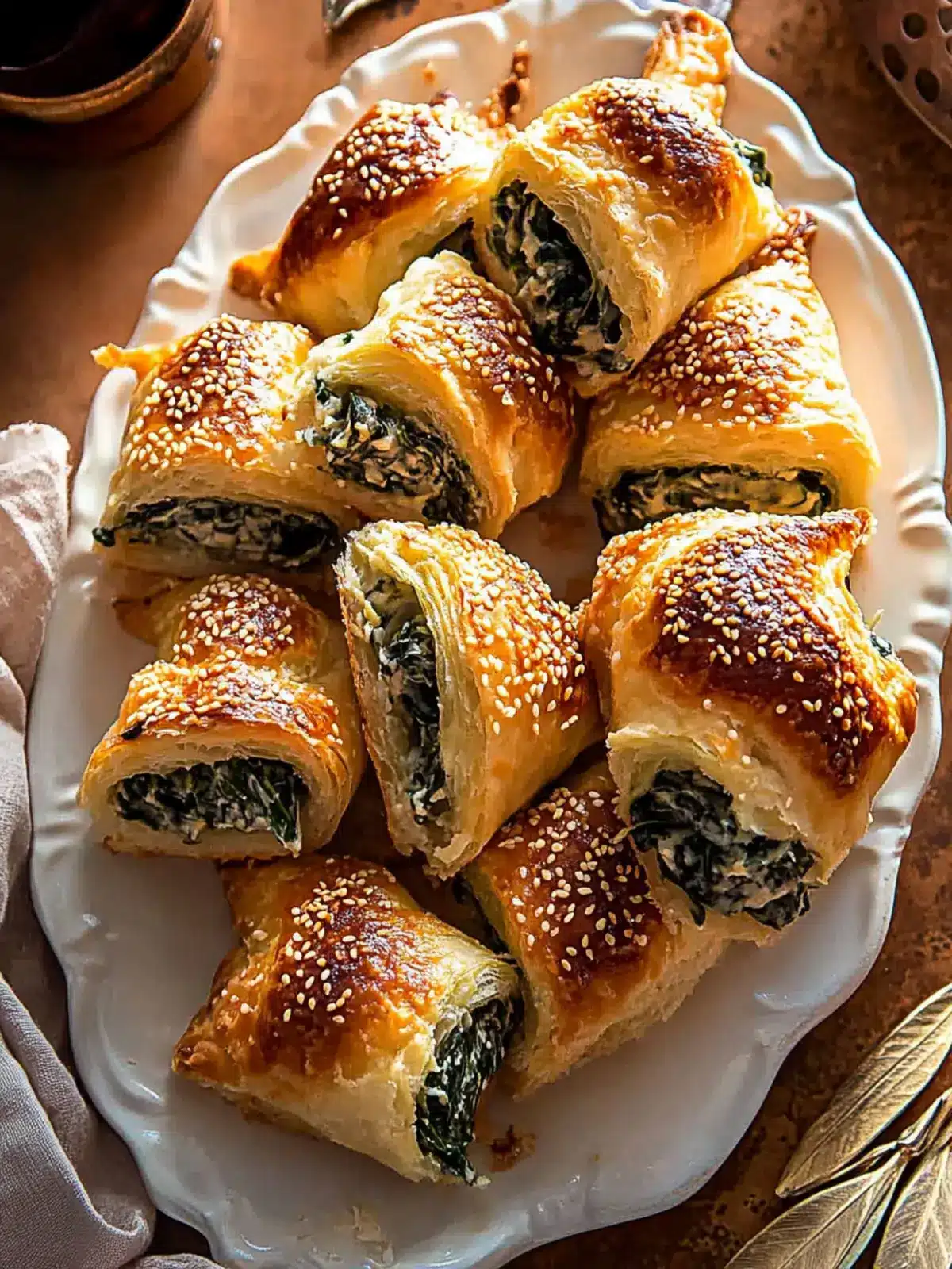 Spinach and Artichoke Dip Rolls