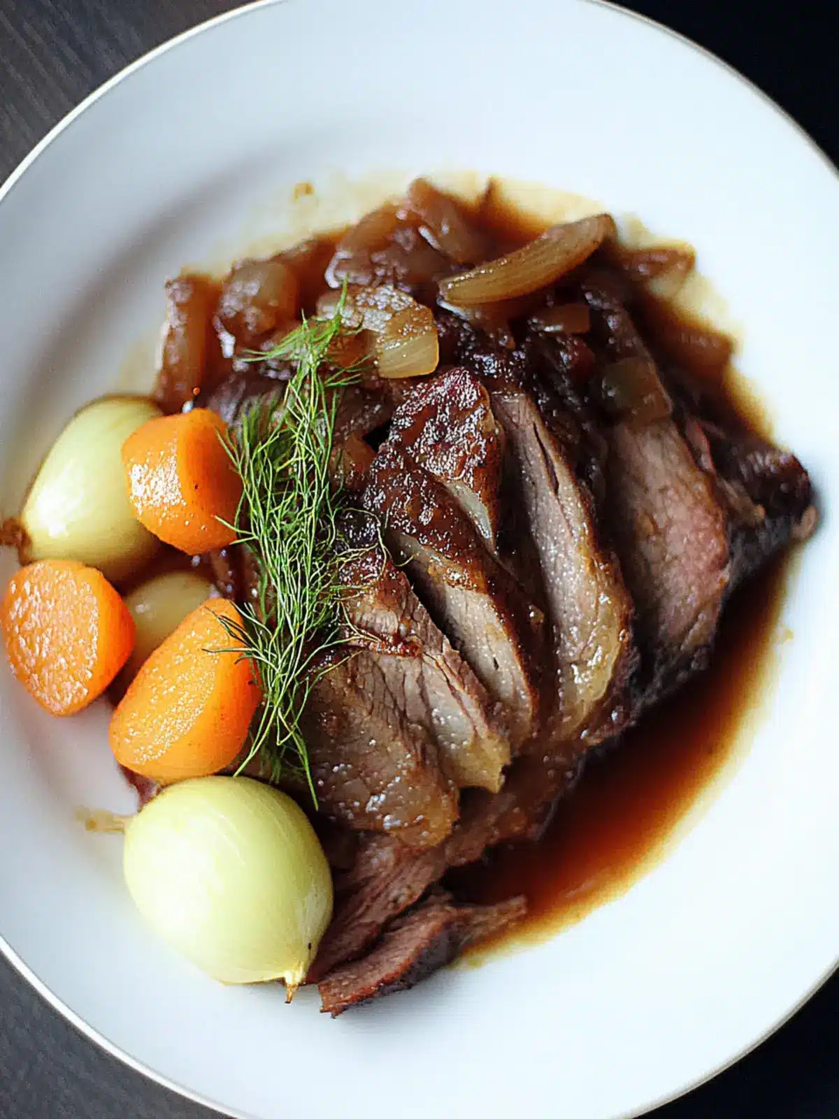 Melt-in-Your-Mouth Braised Brisket with Fennel & Onions 5 Braised Brisket with Fennel & Onions