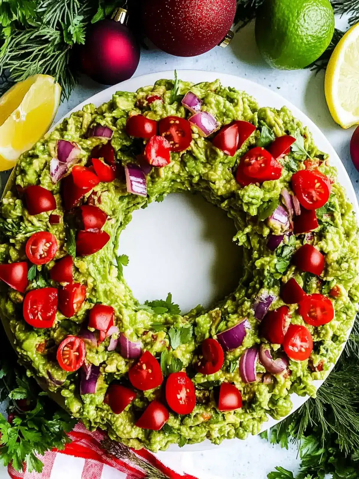 Create a Festive Christmas Guacamole Wreath Appetizer Today 3 Christmas Guacamole Wreath Appetizer