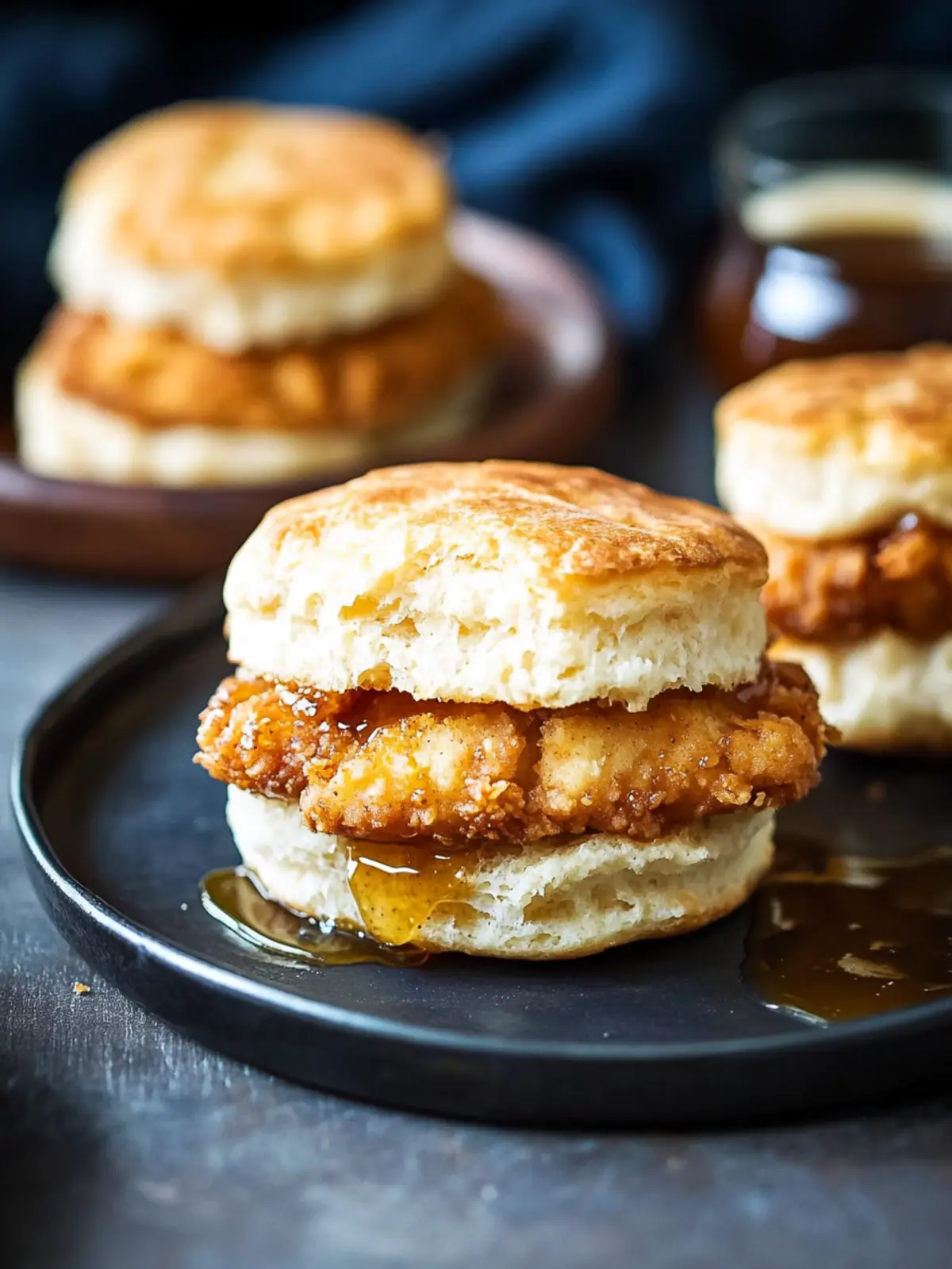 Crispy Chicken Biscuit with Honey Butter Sauce to Savor 5 Crispy Chicken Biscuit with Honey Butter Sauce