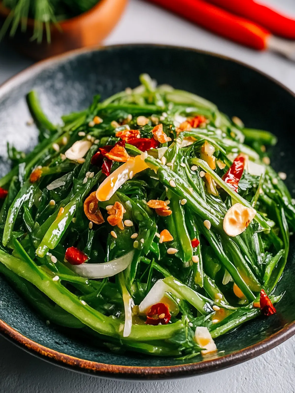 Refreshing Tiger Salad with Cilantro and Crunchy Cucumber 4 Tiger Salad