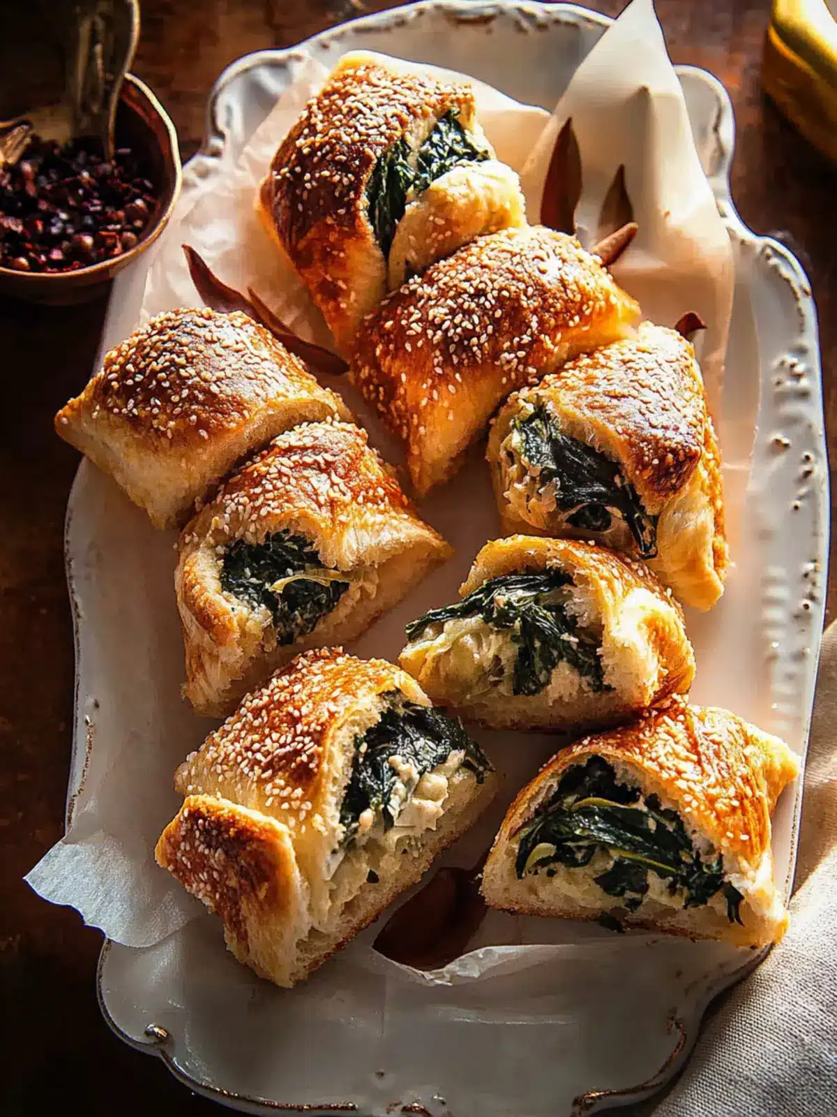 Spinach and Artichoke Dip Rolls
