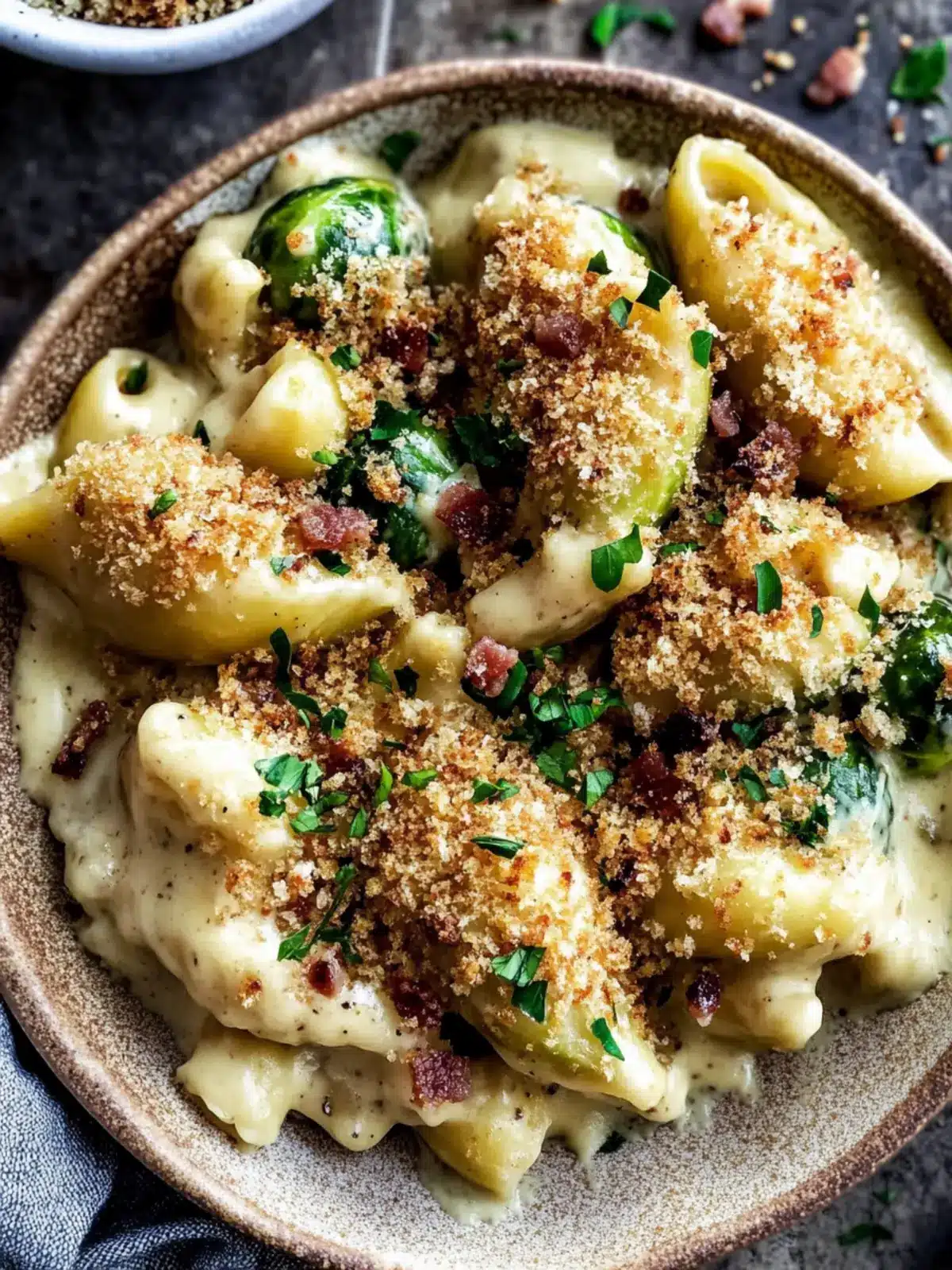 Ultimate Mac and Cheese with Brussels Sprouts & Bacon Breadcrumbs 2 Mac and Cheese with Brussels Sprouts & Bacon Breadcrumbs