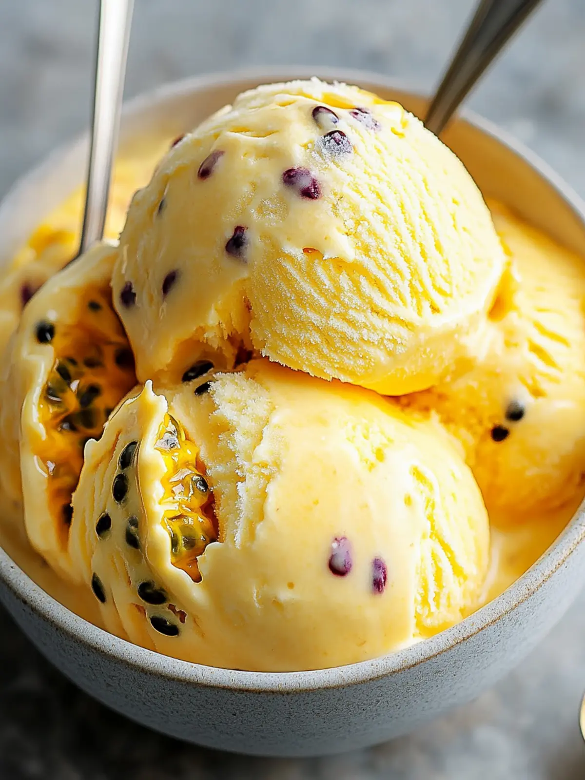 Creamy Easy Homemade Passionfruit Ice Cream Recipe Bliss 4 Easy Homemade Passionfruit Ice Cream