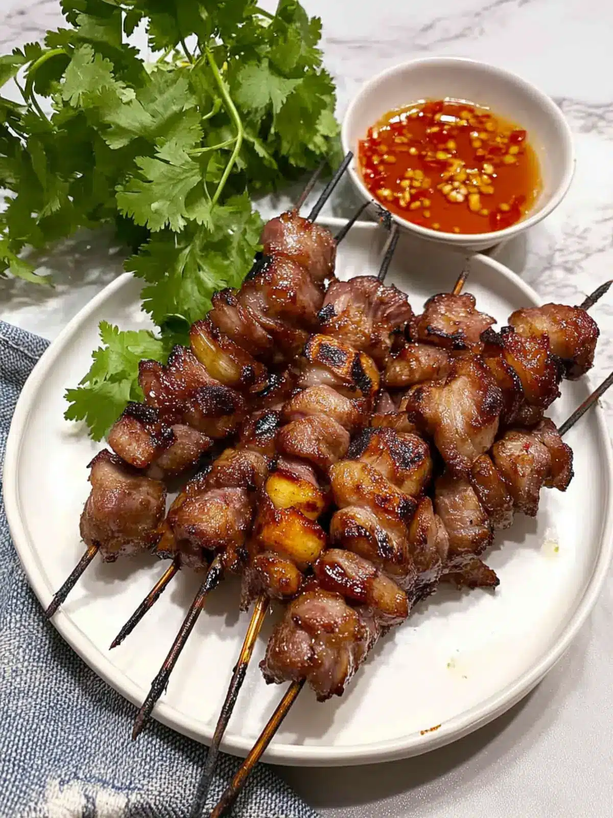 Irresistible Vietnamese Pork Skewers: Flavor-Packed Pork on a Stick 2 Vietnamese Pork Skewers Pork on a stick