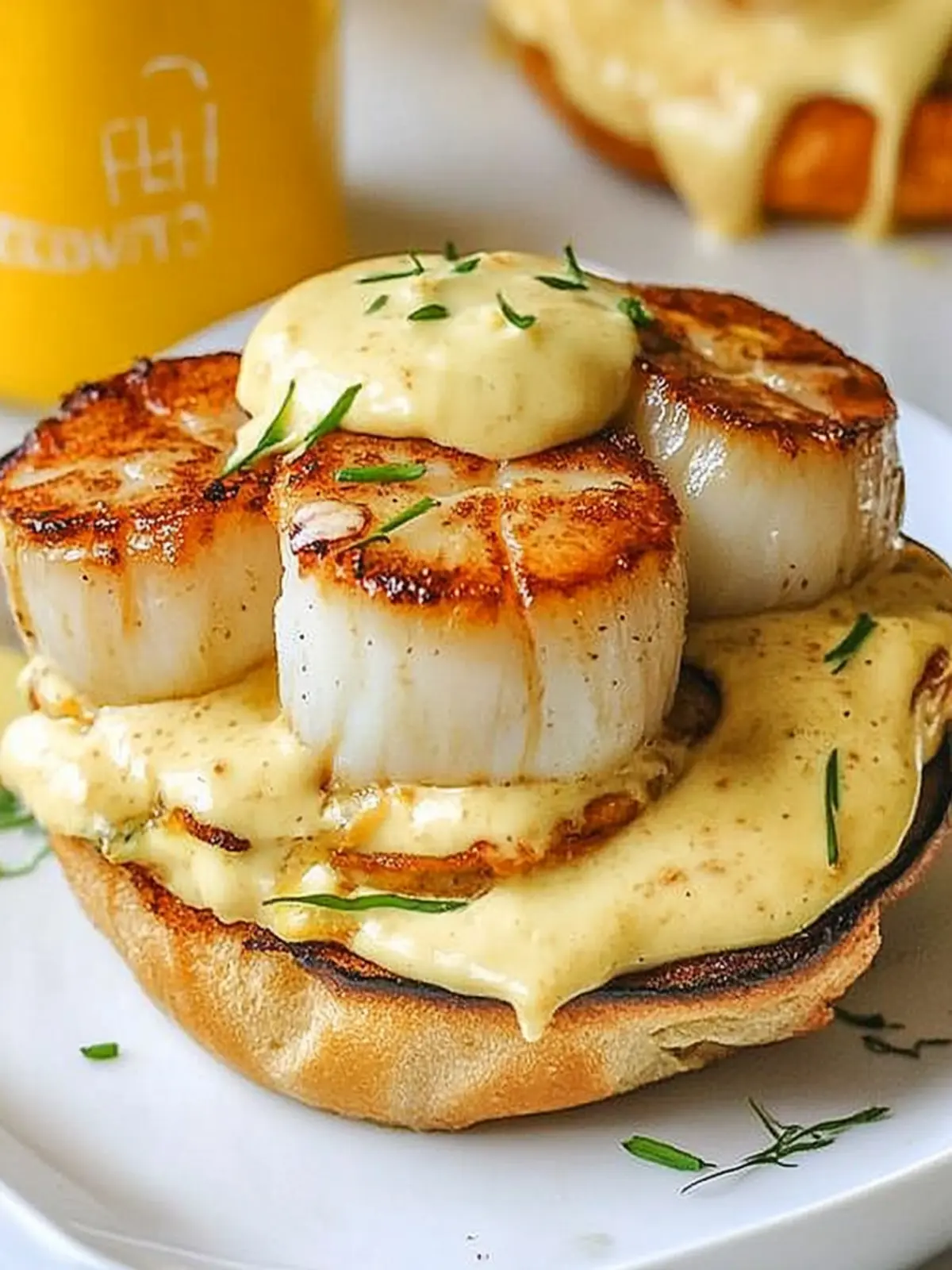 Irresistible Scallops Benedict with Brown Butter Hollandaise 5 Scallops Benedict with Brown Butter Hollandaise