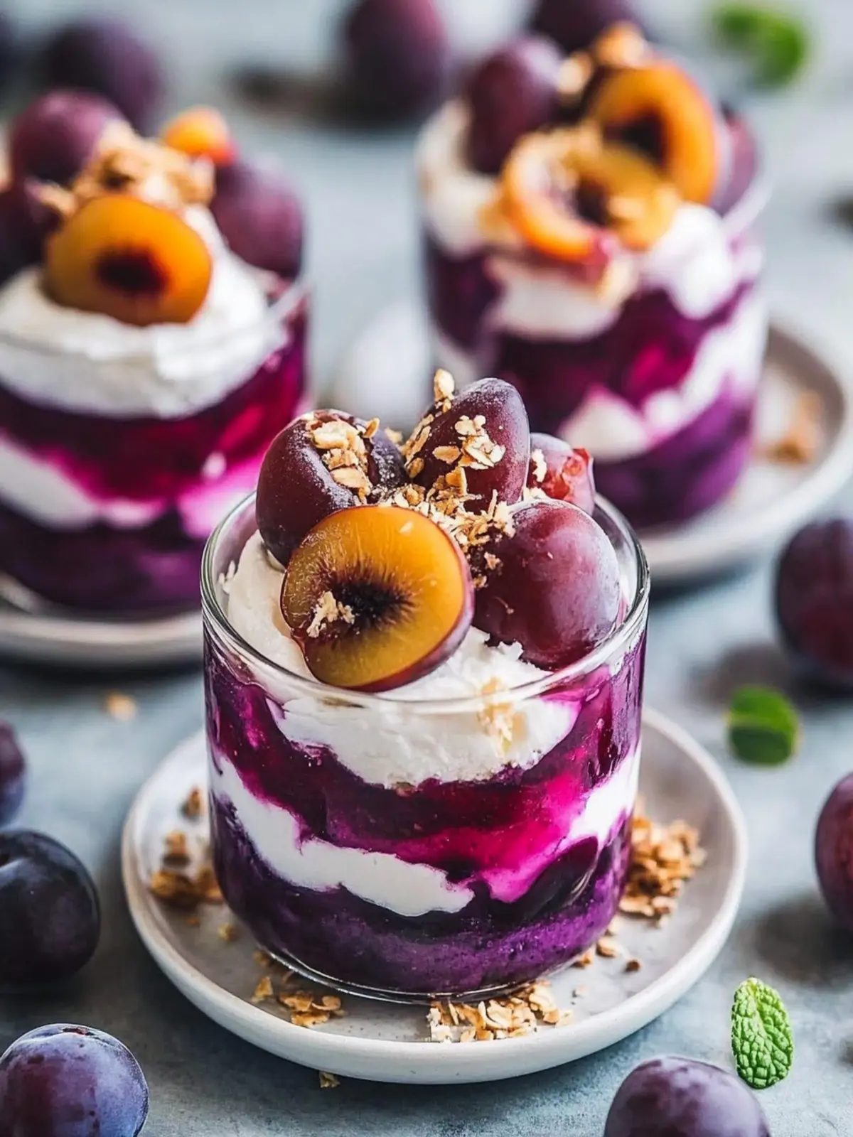 Decadent Poached Plum Coconut Cream Parfaits to Delight You 3 Poached Plum Coconut Cream Parfaits