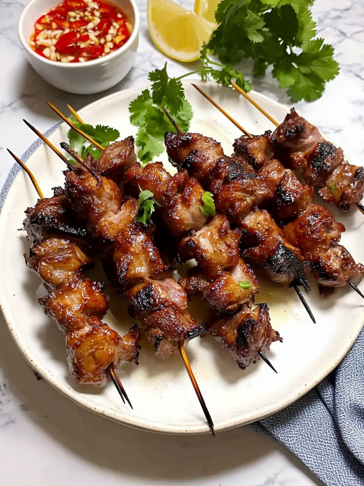 Irresistible Vietnamese Pork Skewers: Flavor-Packed Pork on a Stick 4 Vietnamese Pork Skewers Pork on a stick