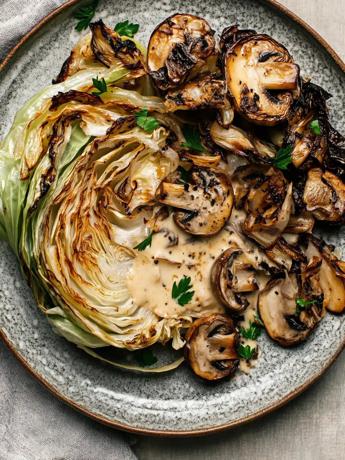 Charred Cabbage with Creamy Miso Mushrooms: An Umami Delight 5 Charred Cabbage with Creamy Miso Mushrooms