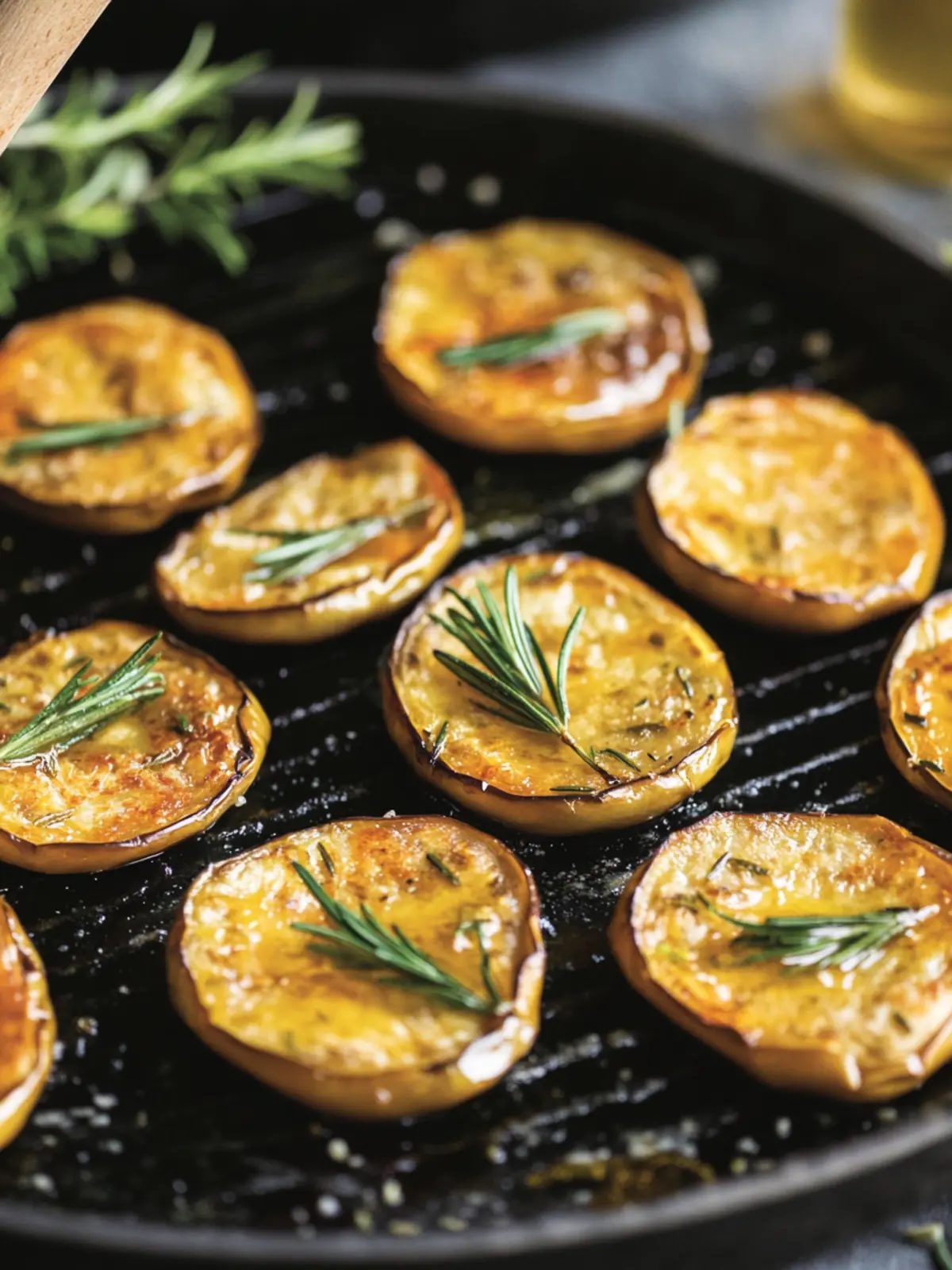 Fried Eggplant with Rosemary & Honey