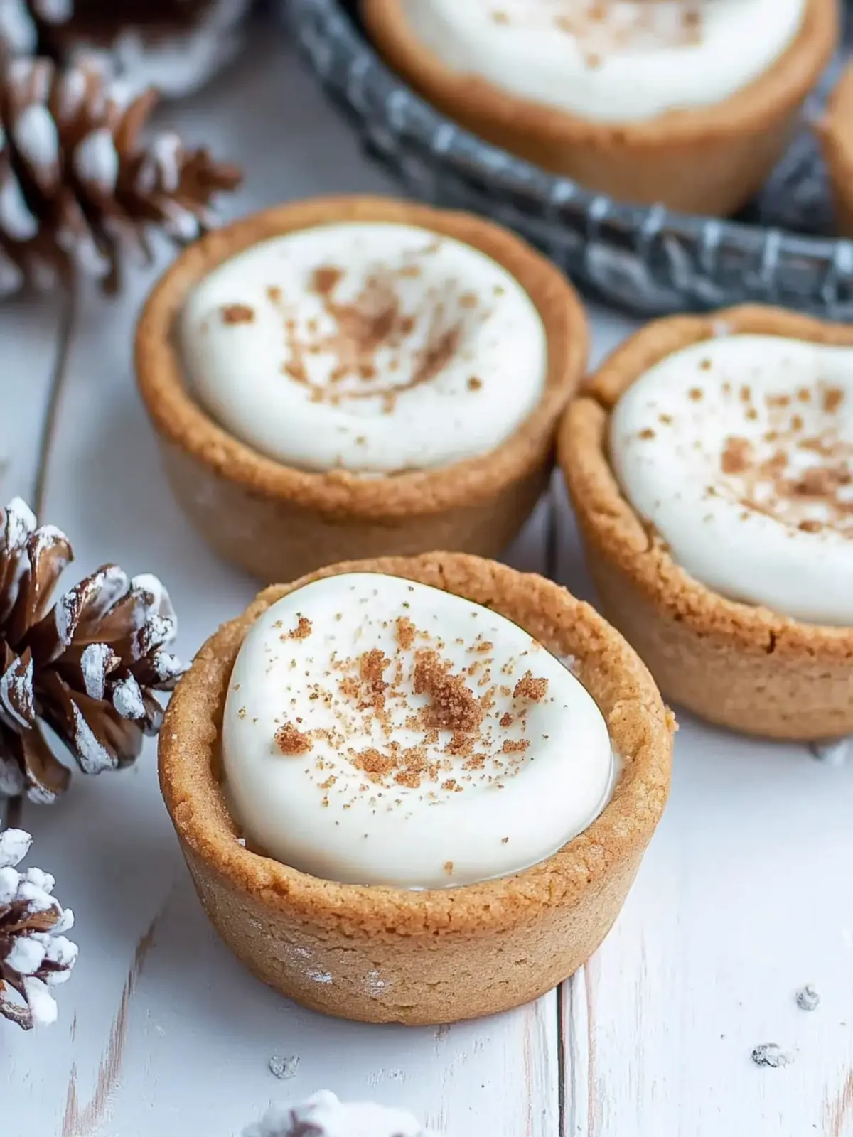 Festive Eggnog Cheesecake Cookie Cups to Delight Your Holidays 4 Eggnog Cheesecake Cookie Cups