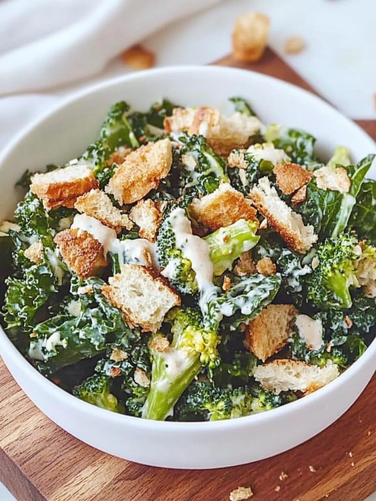 Ultimate Broccoli and Kale Caesar Salad You’ll Crave Daily 3 Broccoli and Kale Caesar Salad