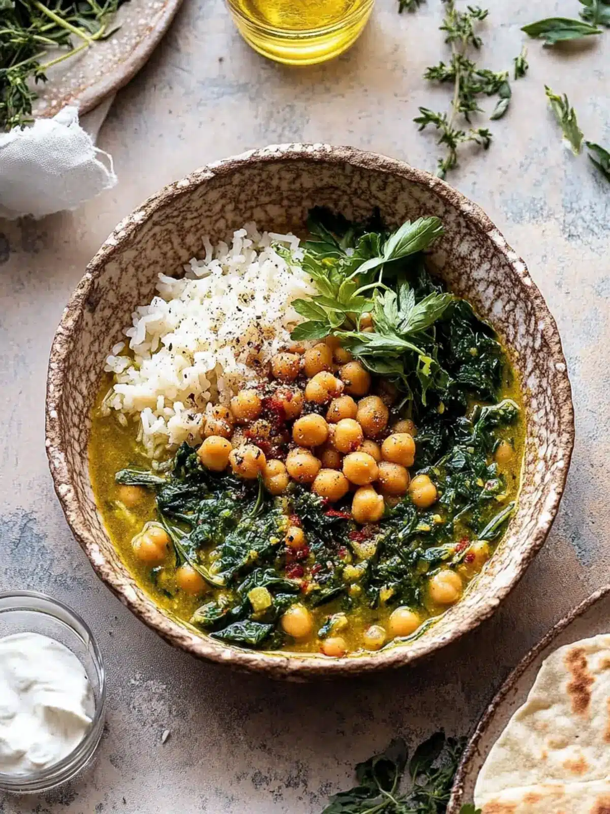 Herb and Chickpea Stew with Rice for Cozy Evenings 4 Herb and Chickpea Stew with Rice