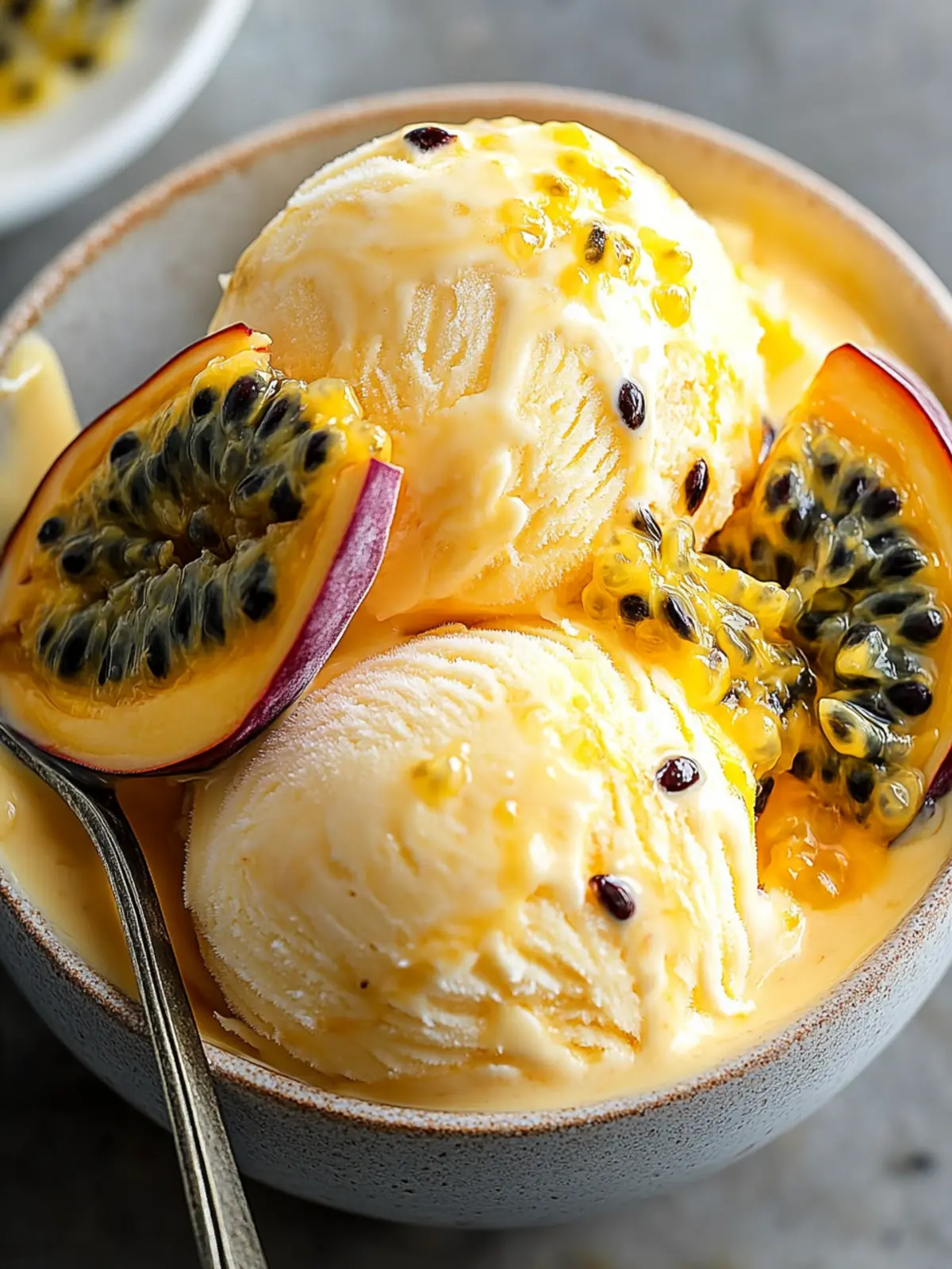 Creamy Easy Homemade Passionfruit Ice Cream Recipe Bliss 3 Easy Homemade Passionfruit Ice Cream