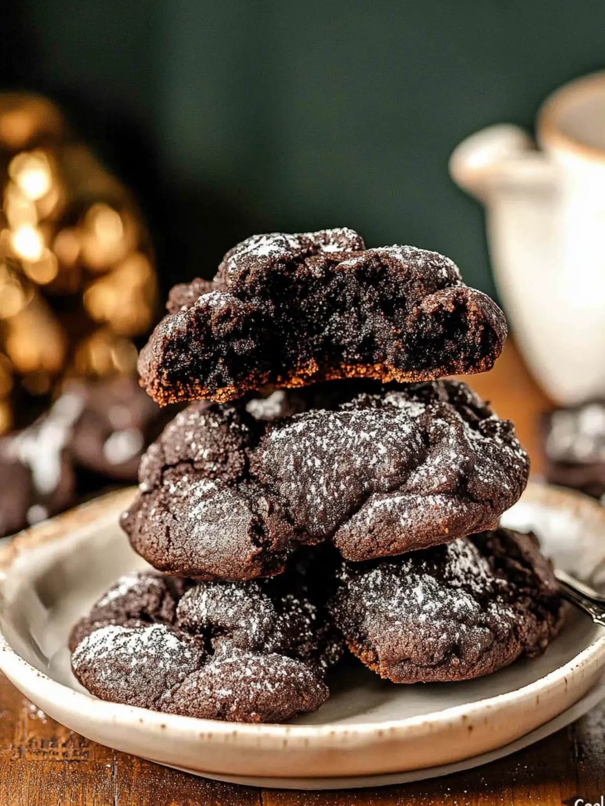 Lump of Coal Bittersweet Chocolate Cookies for Grown-Up Palates 2 “Lump of Coal” Bittersweet Chocolate Cookies