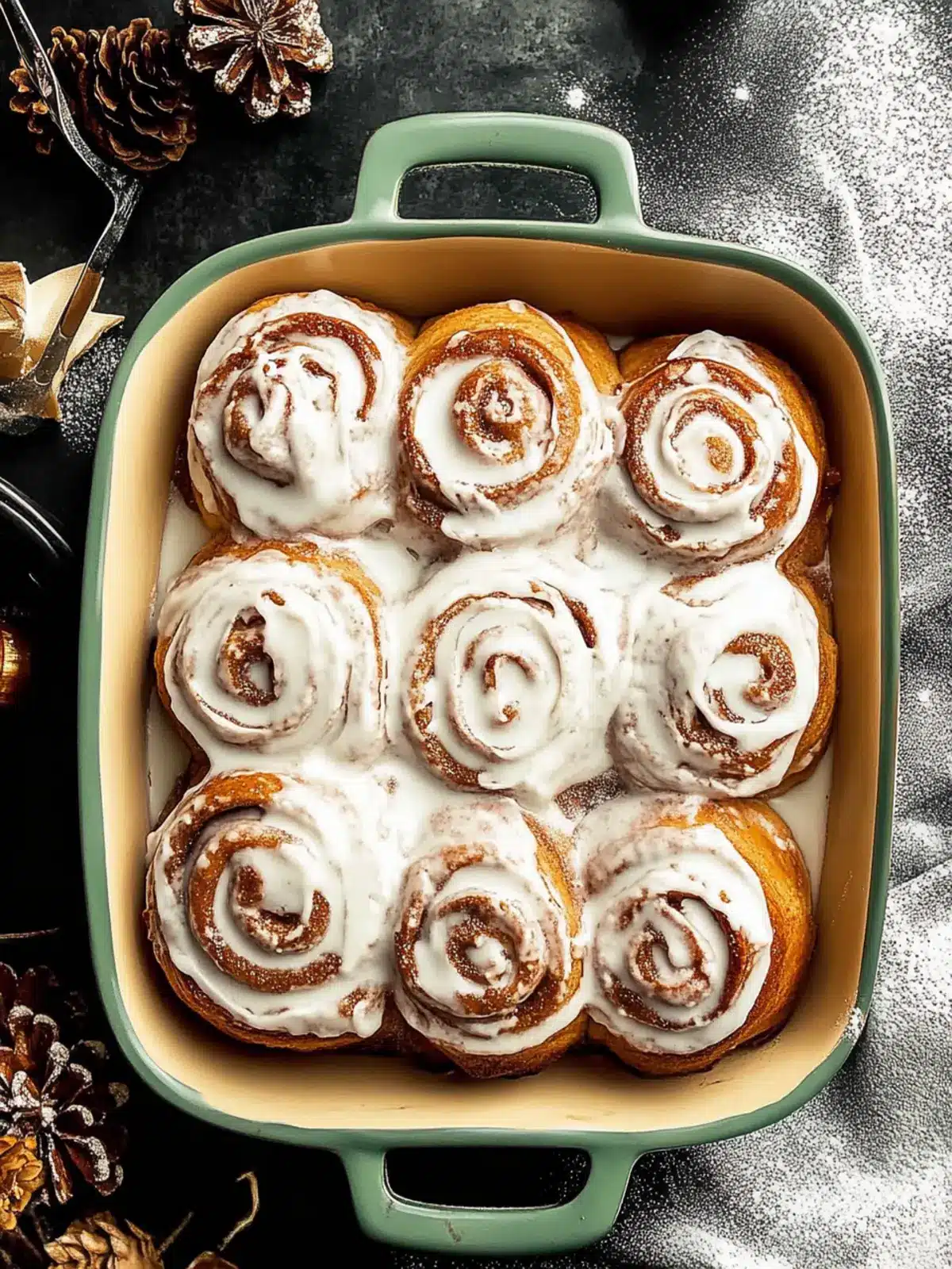 Frosted Gingerbread Cinnamon Rolls: A Cozy Flavor Adventure 2 Frosted Gingerbread Cinnamon Rolls