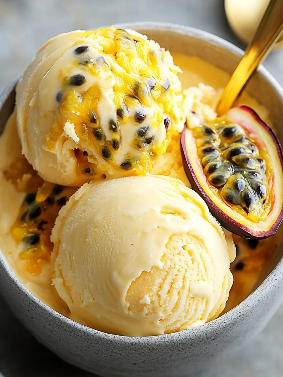Creamy Easy Homemade Passionfruit Ice Cream Recipe Bliss 5 Easy Homemade Passionfruit Ice Cream