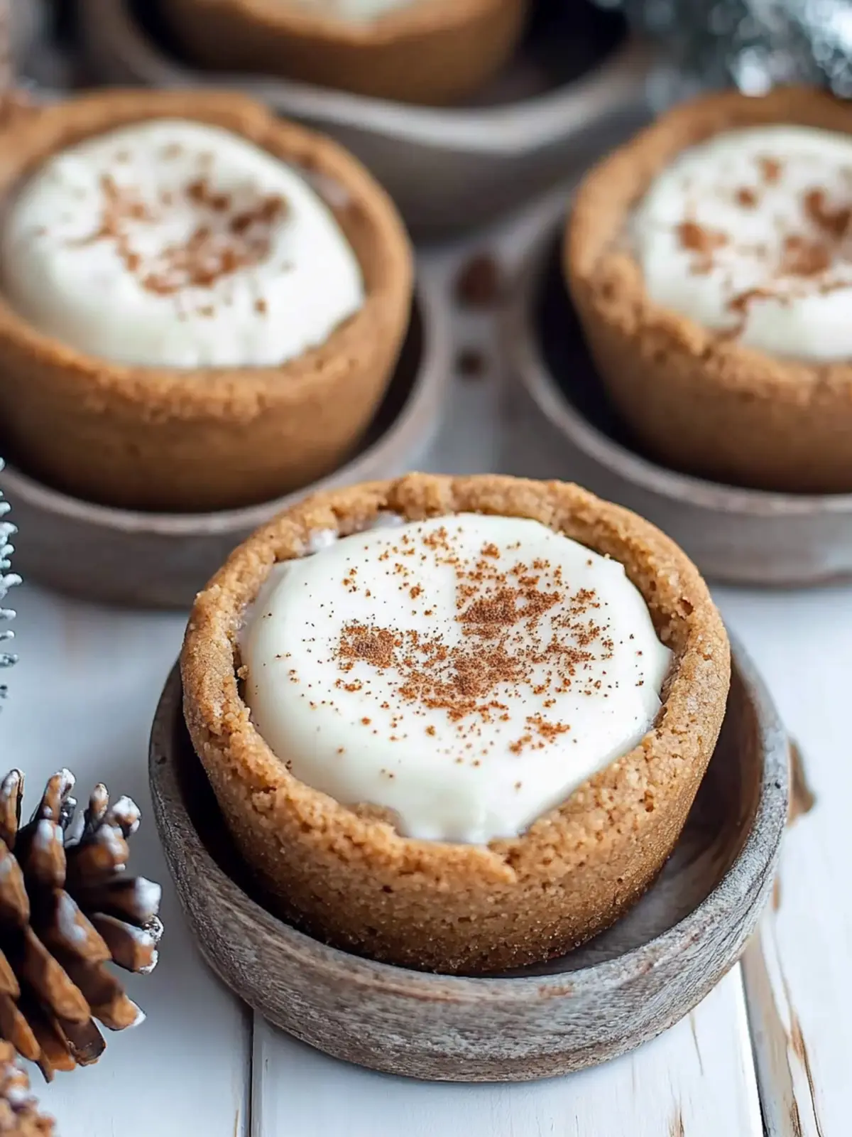 Festive Eggnog Cheesecake Cookie Cups to Delight Your Holidays 3 Eggnog Cheesecake Cookie Cups