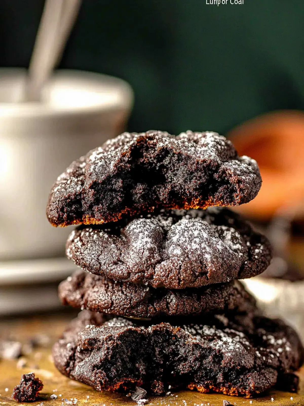 Lump of Coal Bittersweet Chocolate Cookies for Grown-Up Palates 3 “Lump of Coal” Bittersweet Chocolate Cookies