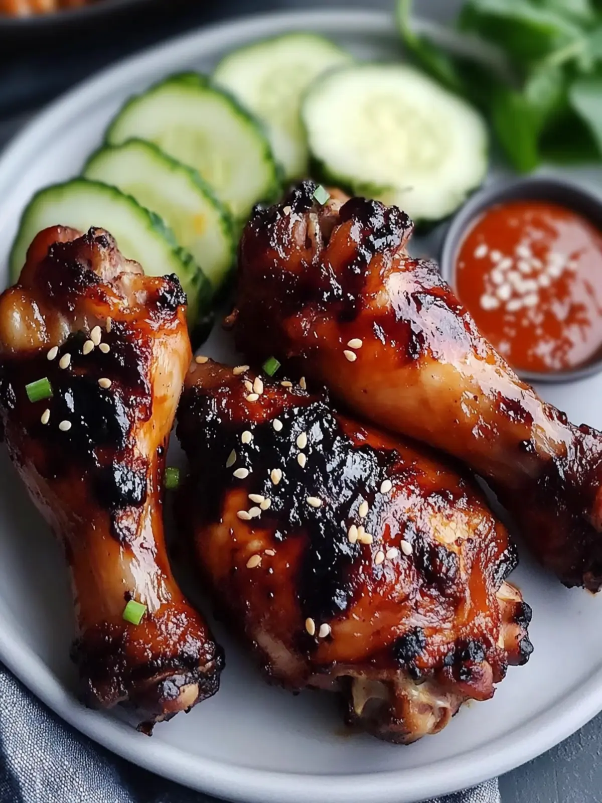 Savory Kalbi Chicken Legs Air Fried: Sweet & Spicy Perfection 2 Savory Kalbi Chicken Legs Air Fried