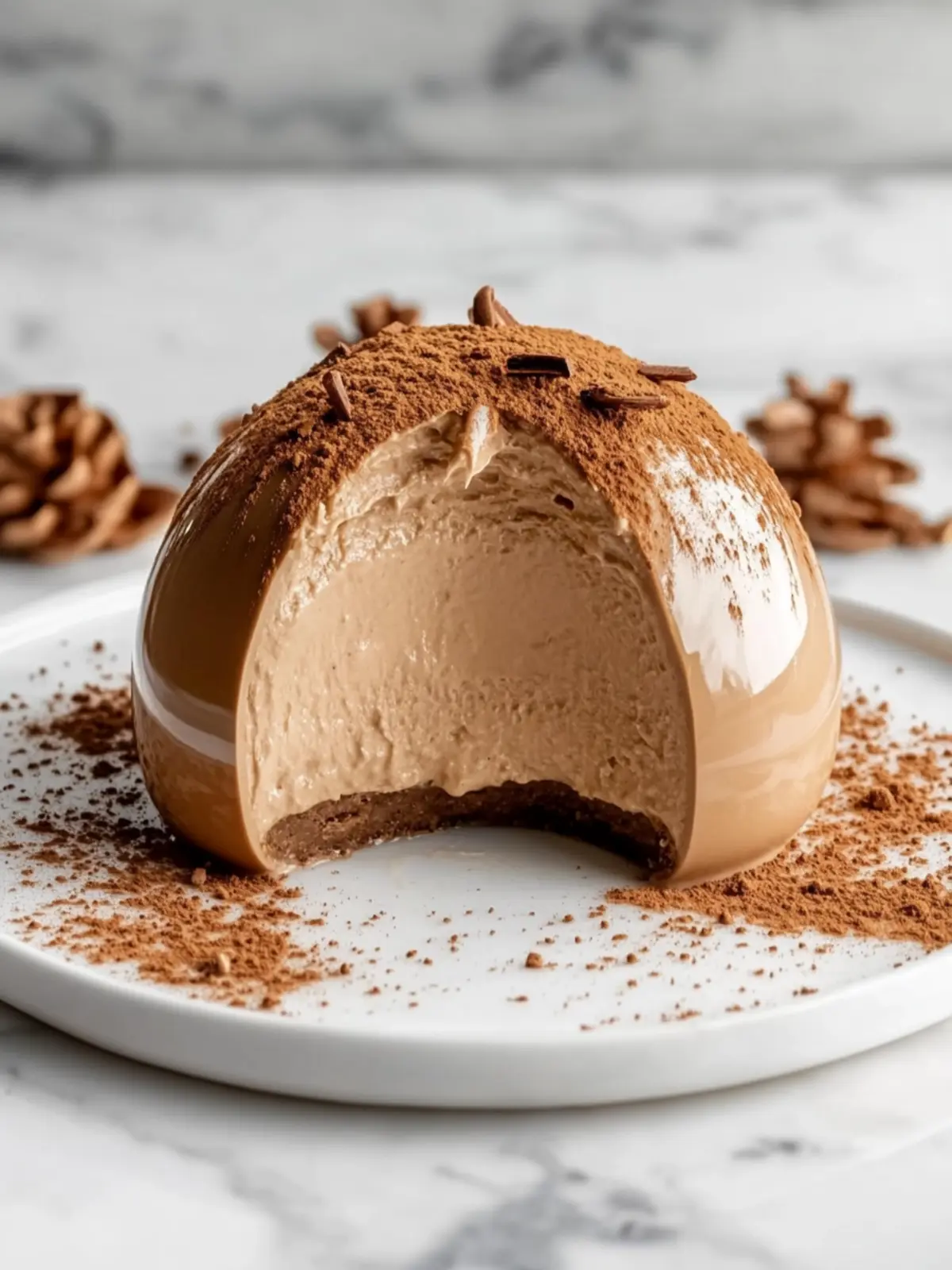 Gingerbread Latte Mousse Domes