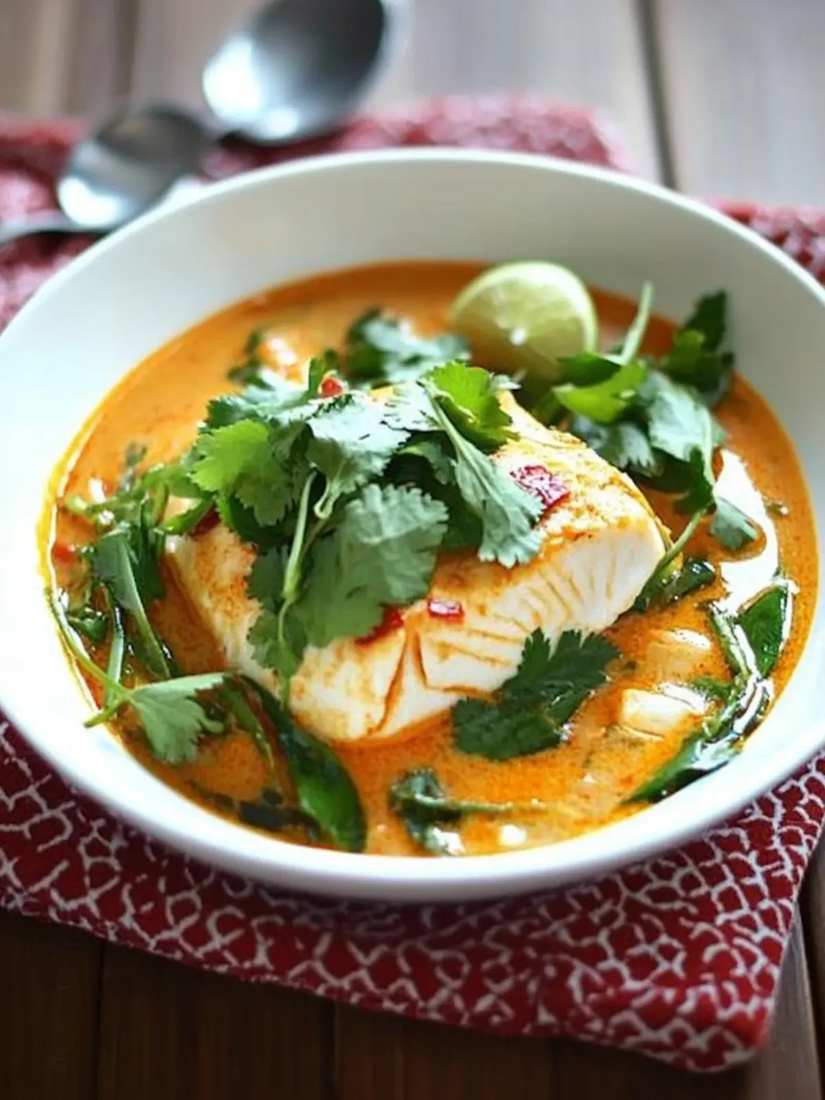 Poached Halibut in Thai Coconut Curry Broth for Dinner Bliss 4 Poached Halibut in Thai Coconut Curry Broth