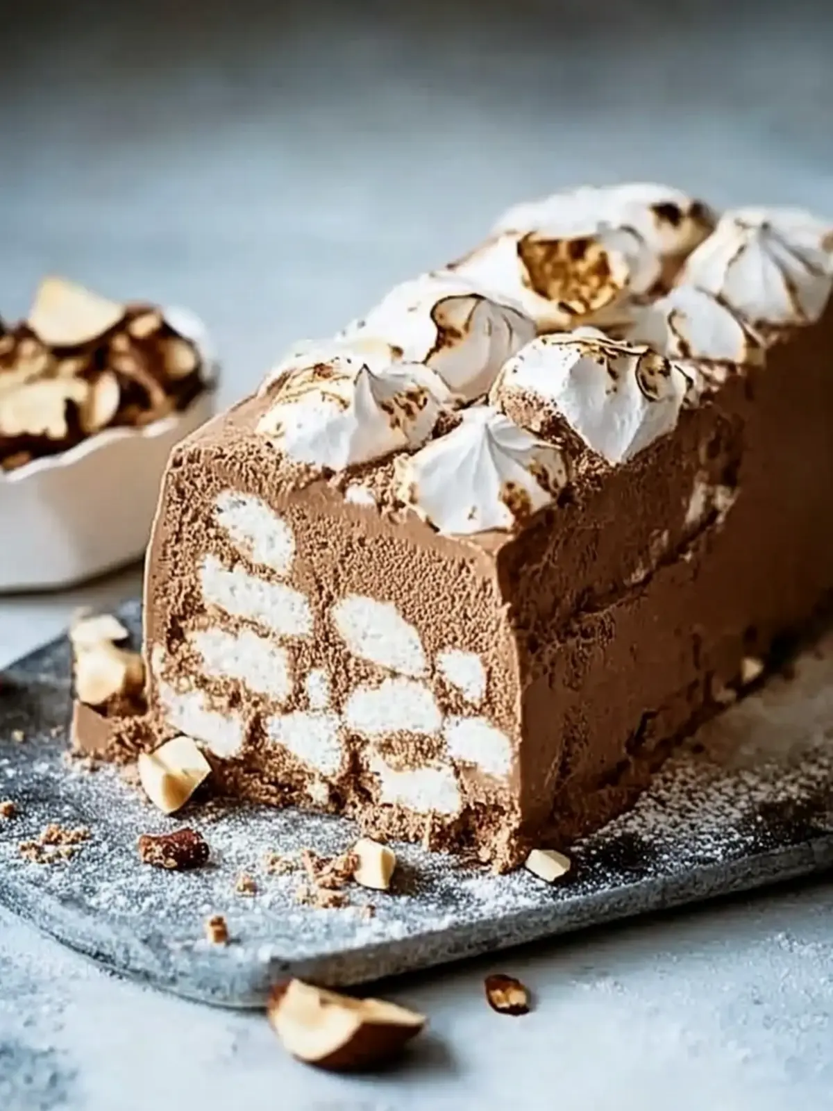 Chocolate and Hazelnut Meringue Semifreddo for Effortless Elegance 2 Chocolate and hazelnut meringue semifreddo