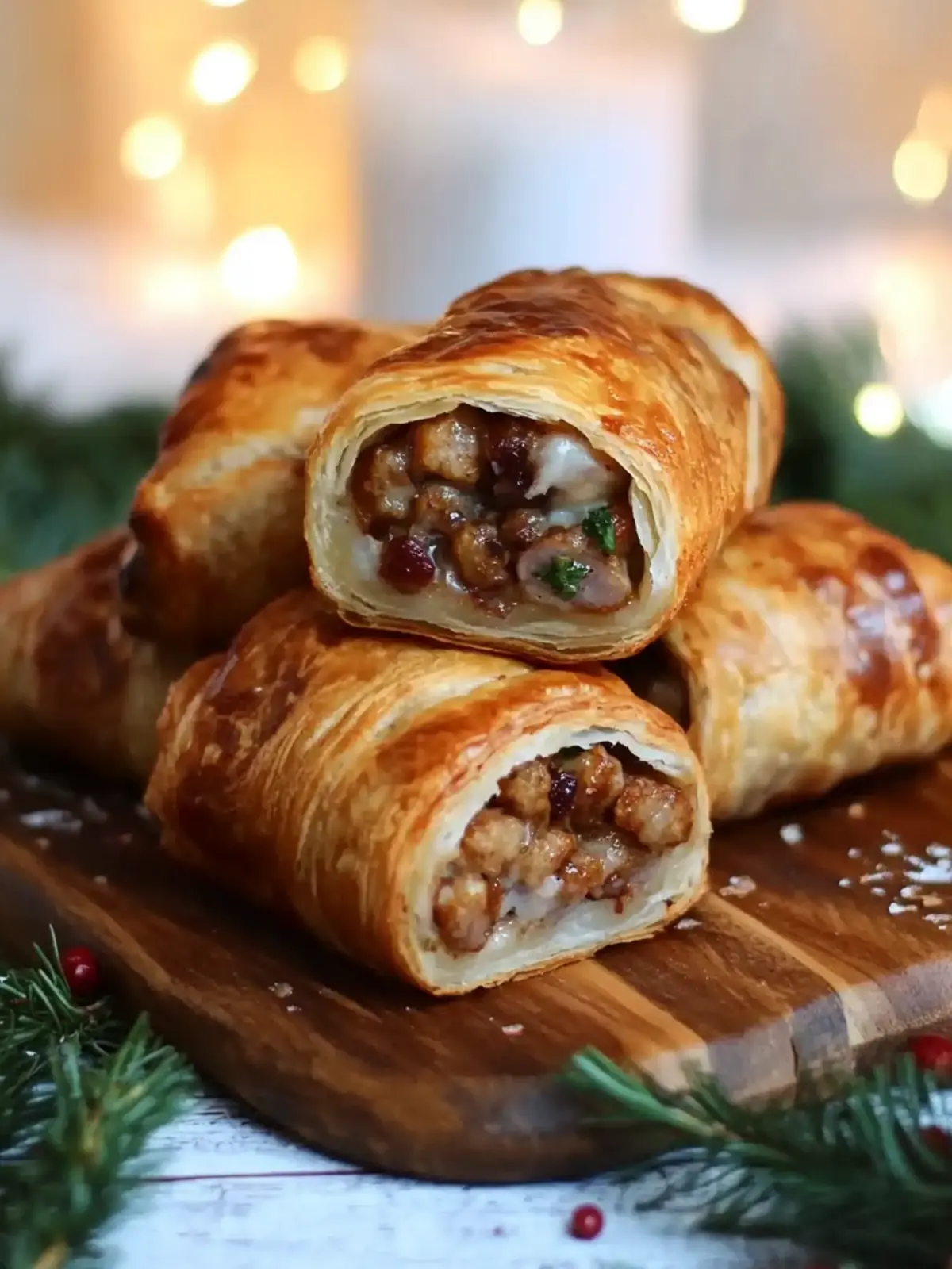 Ultimate Christmas Sausage Rolls with Cranberry and Herbs Joy 5 Christmas Sausage Rolls with Cranberry and Herbs