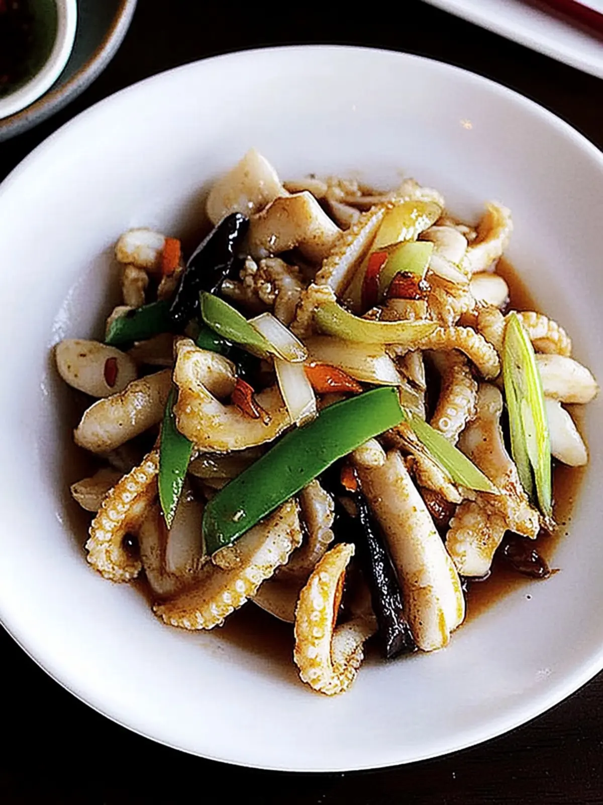Savor This Quick Stir-fried Squid with Black Bean Delight 4 Stir-fried squid with black bean